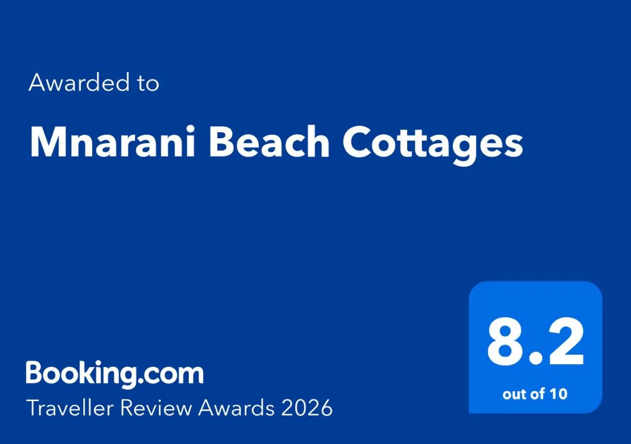 Certificate/Award in Mnarani Beach Cottages