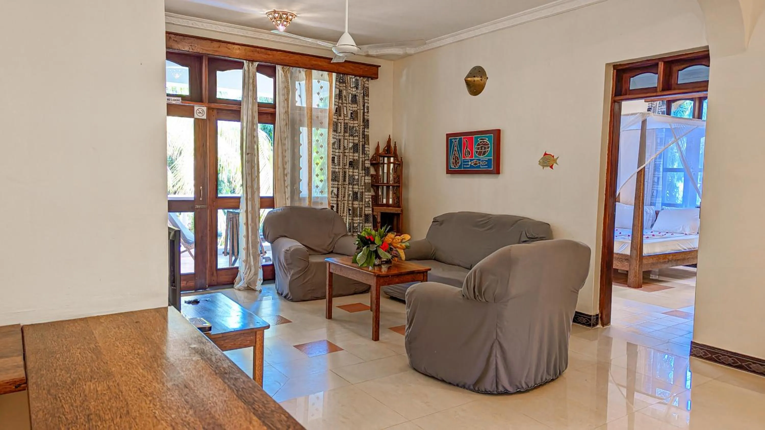 Living room in Mnarani Beach Cottages