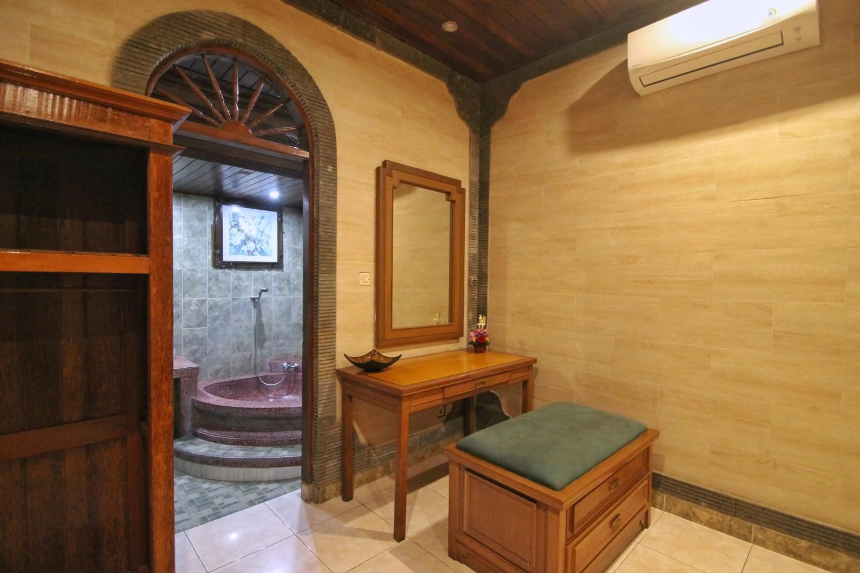 Seating area in Hibiscus Cottages