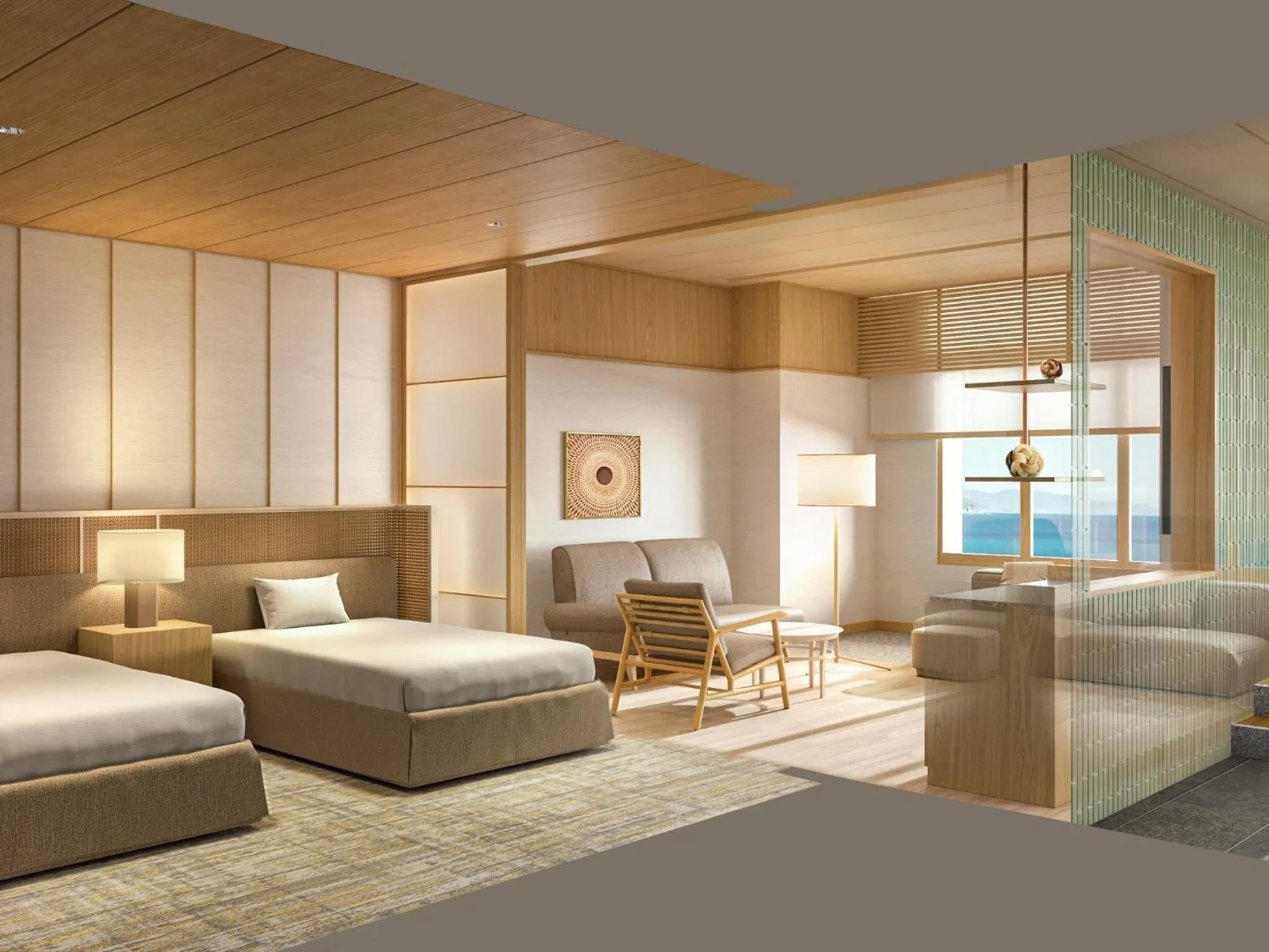 Photo of the whole room, Bed in KAMENOI HOTEL Atami Annex