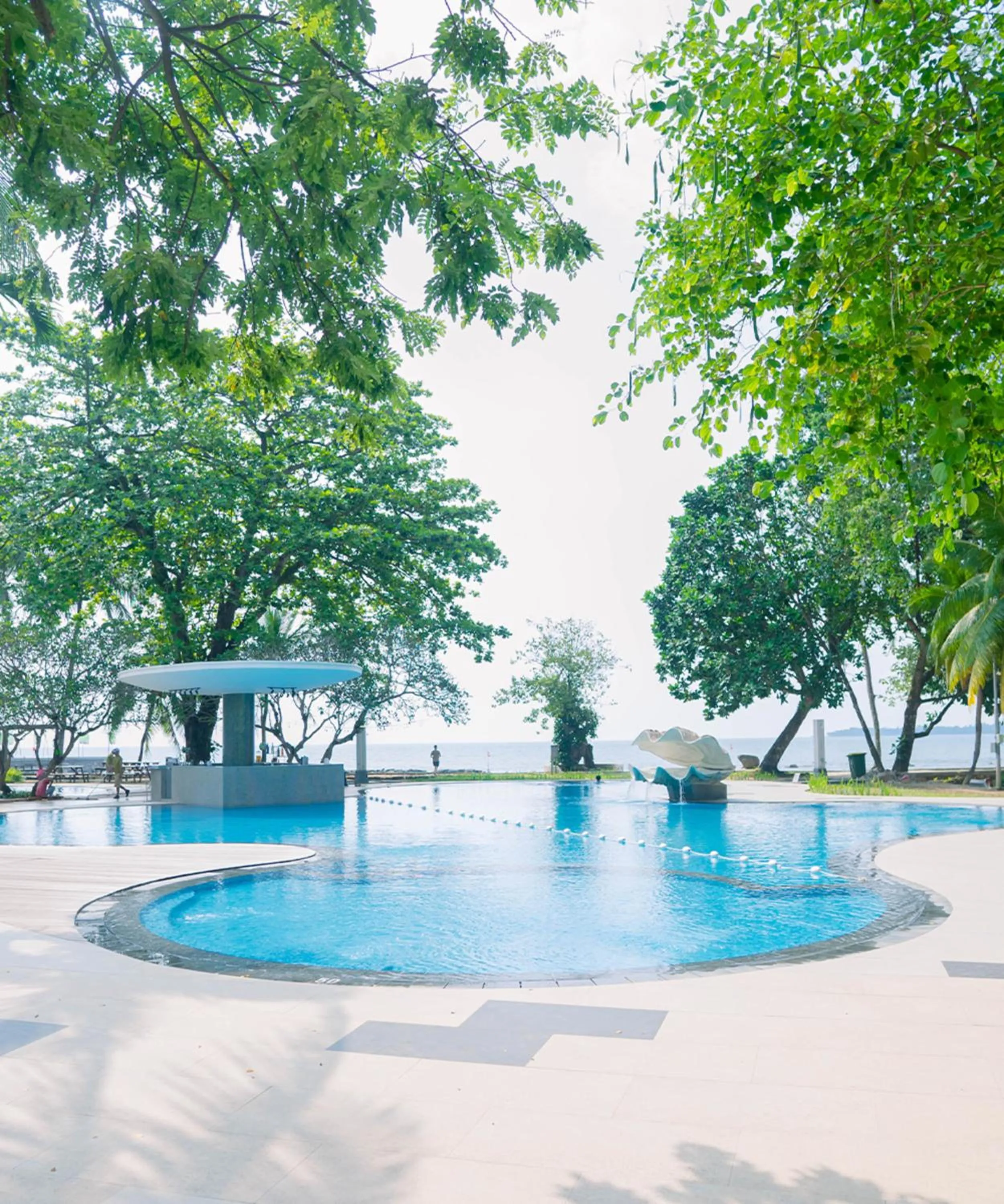 Swimming pool in Mutiara Carita Cottages