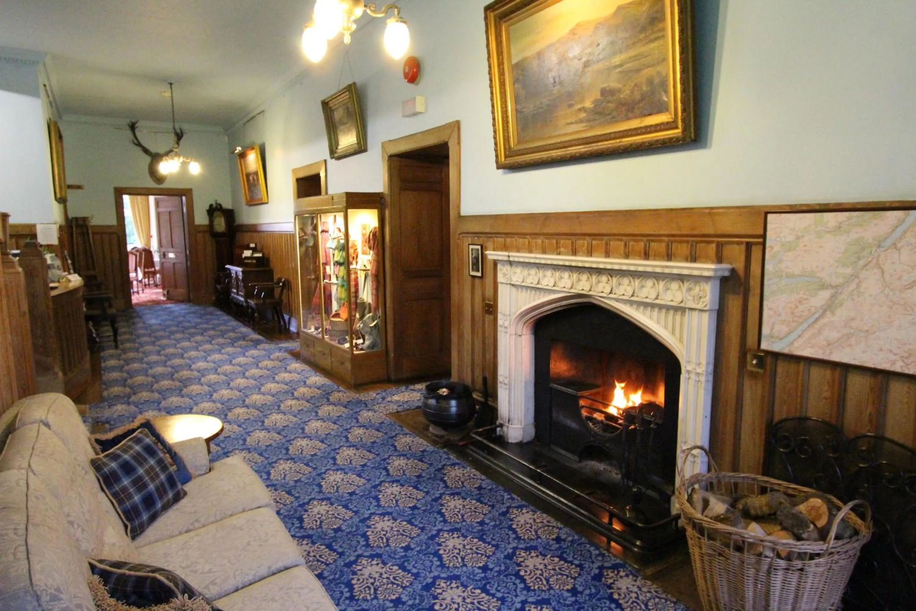 Seating area in Glengarry Castle Hotel