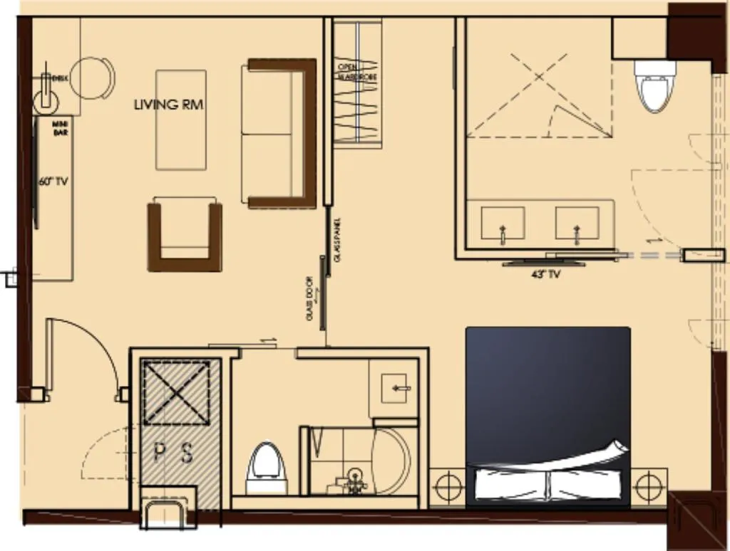 Floor plan in T Hotel Ryuoo
