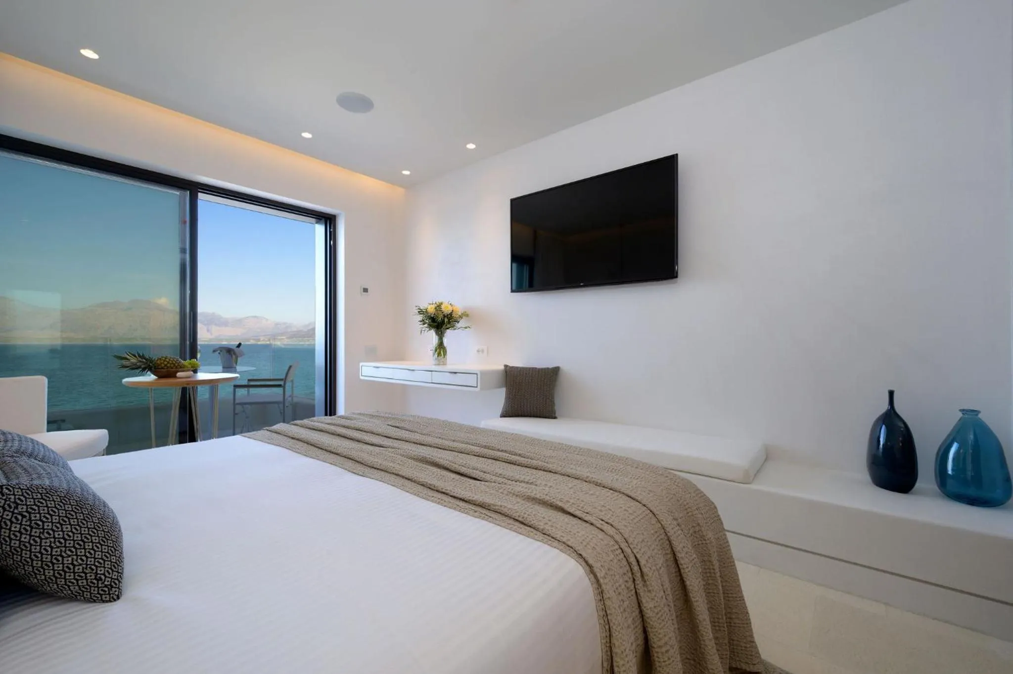 Bedroom, Bed in The Island Concept Luxury Boutique Hotel Heated Pool