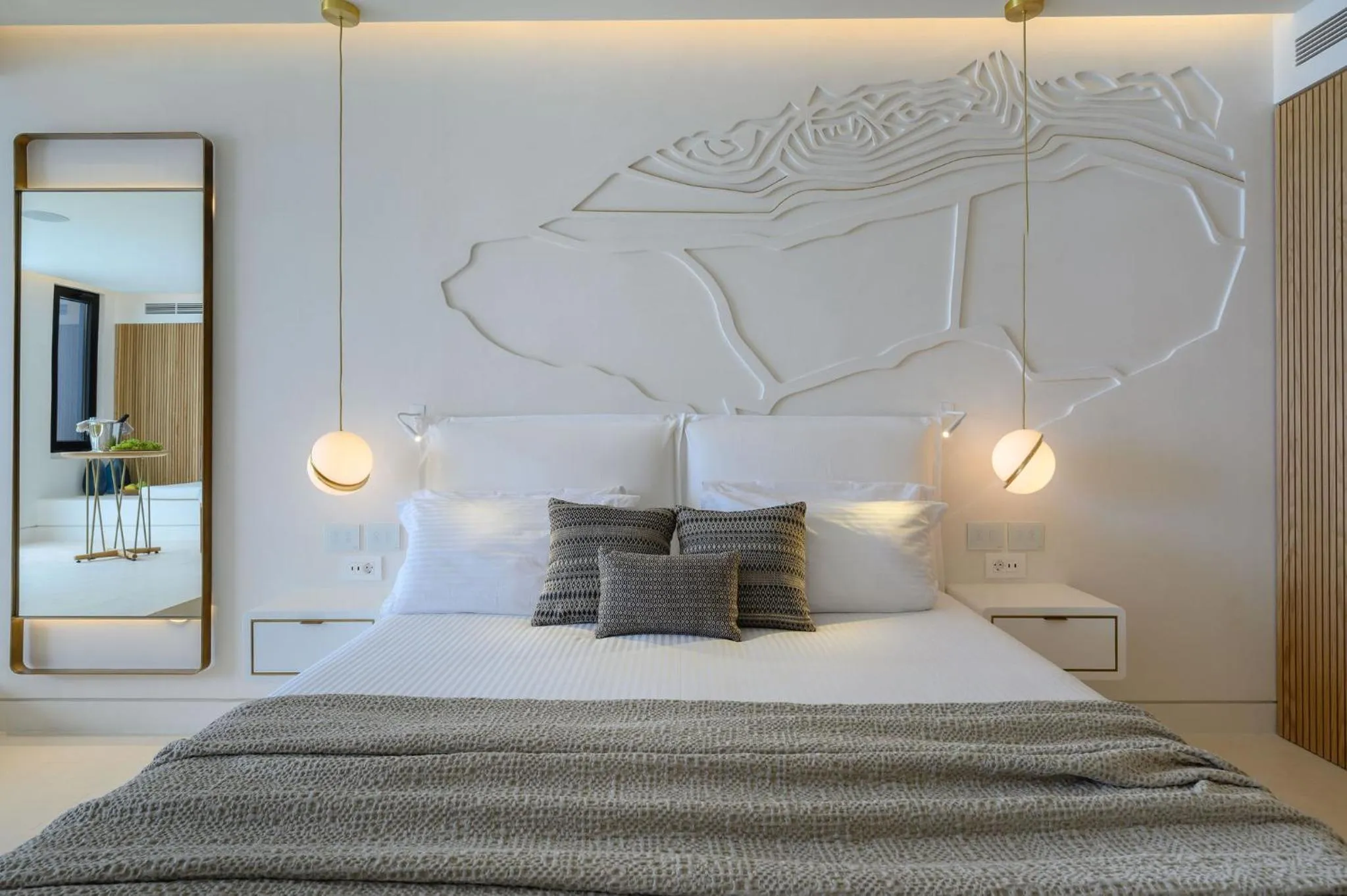 Bedroom, Bed in The Island Concept Luxury Boutique Hotel Heated Pool