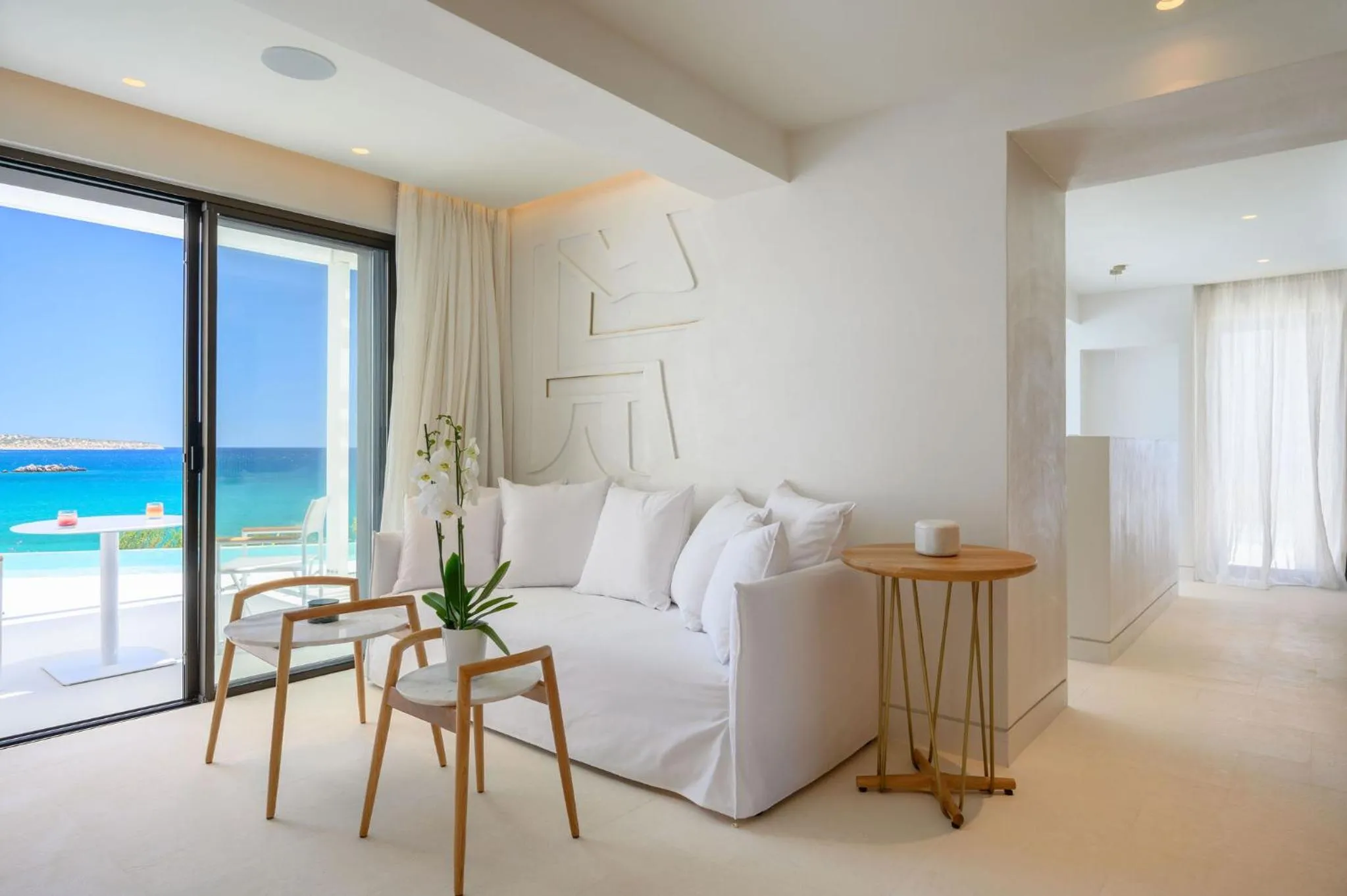 Seating area, Bed in The Island Concept Luxury Boutique Hotel Heated Pool