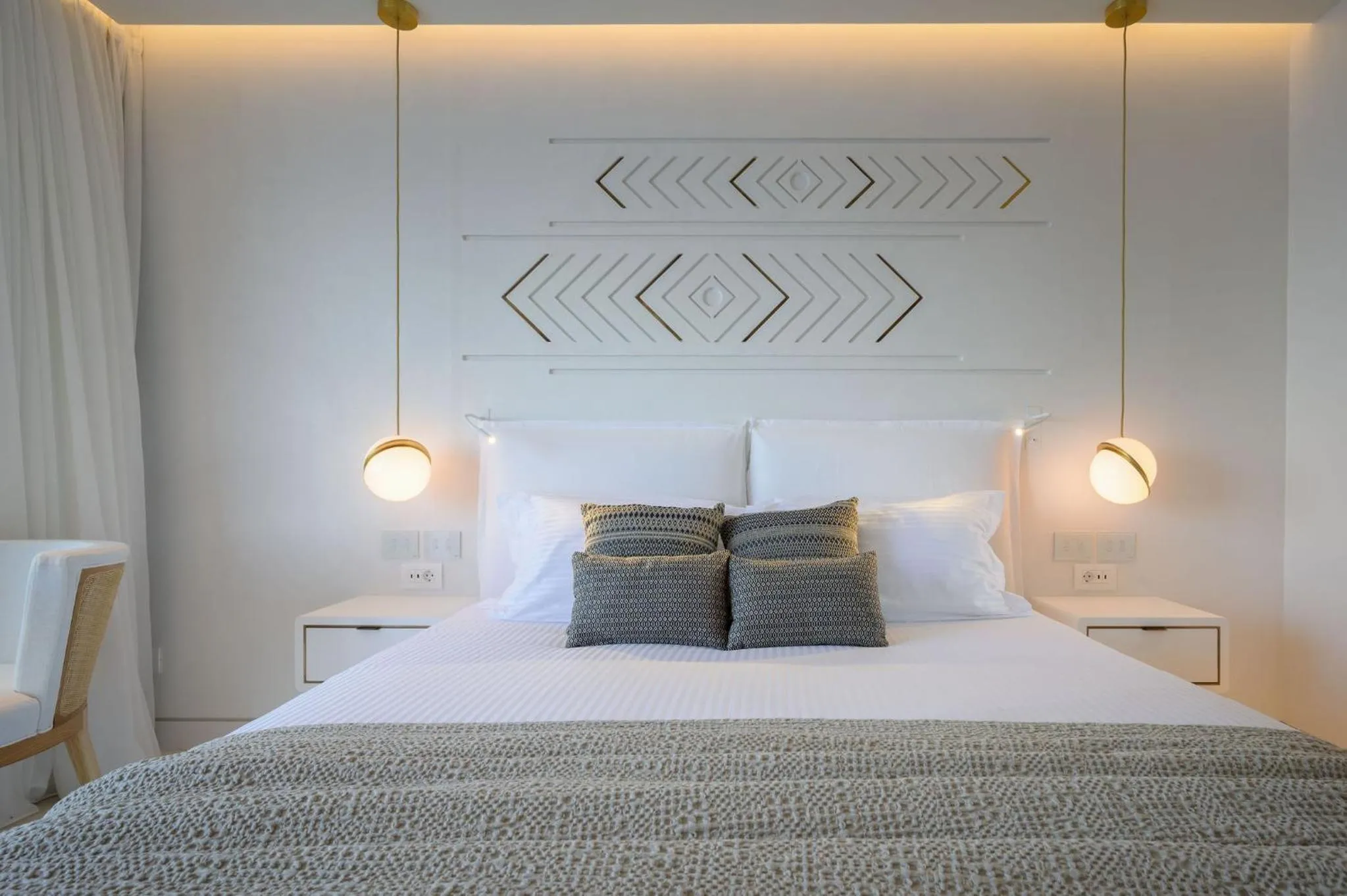 Bedroom, Bed in The Island Concept Luxury Boutique Hotel Heated Pool