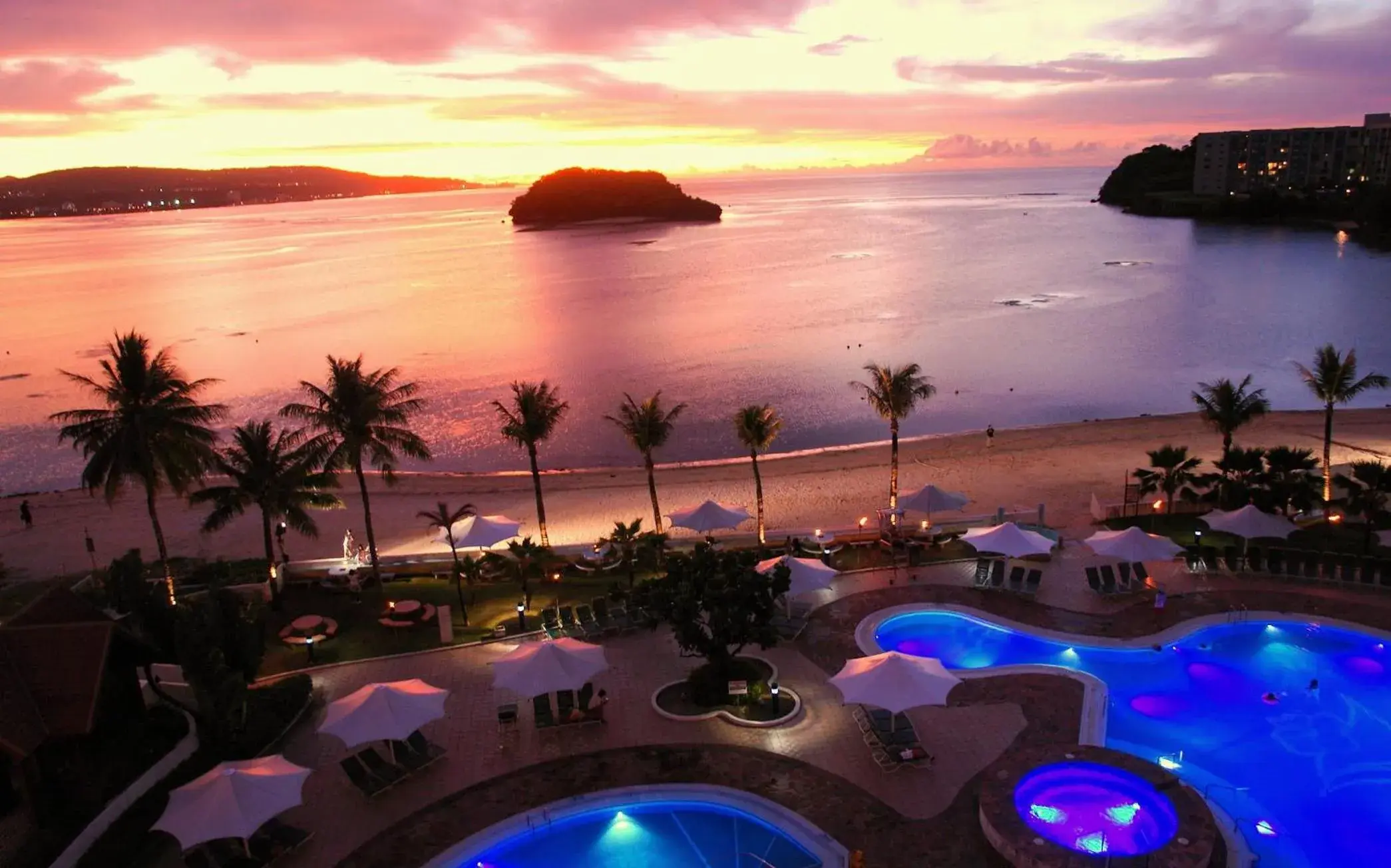 Pool view in Hoshino Resorts RISONARE Guam Pool view in Hoshino Resorts RISONARE Guam