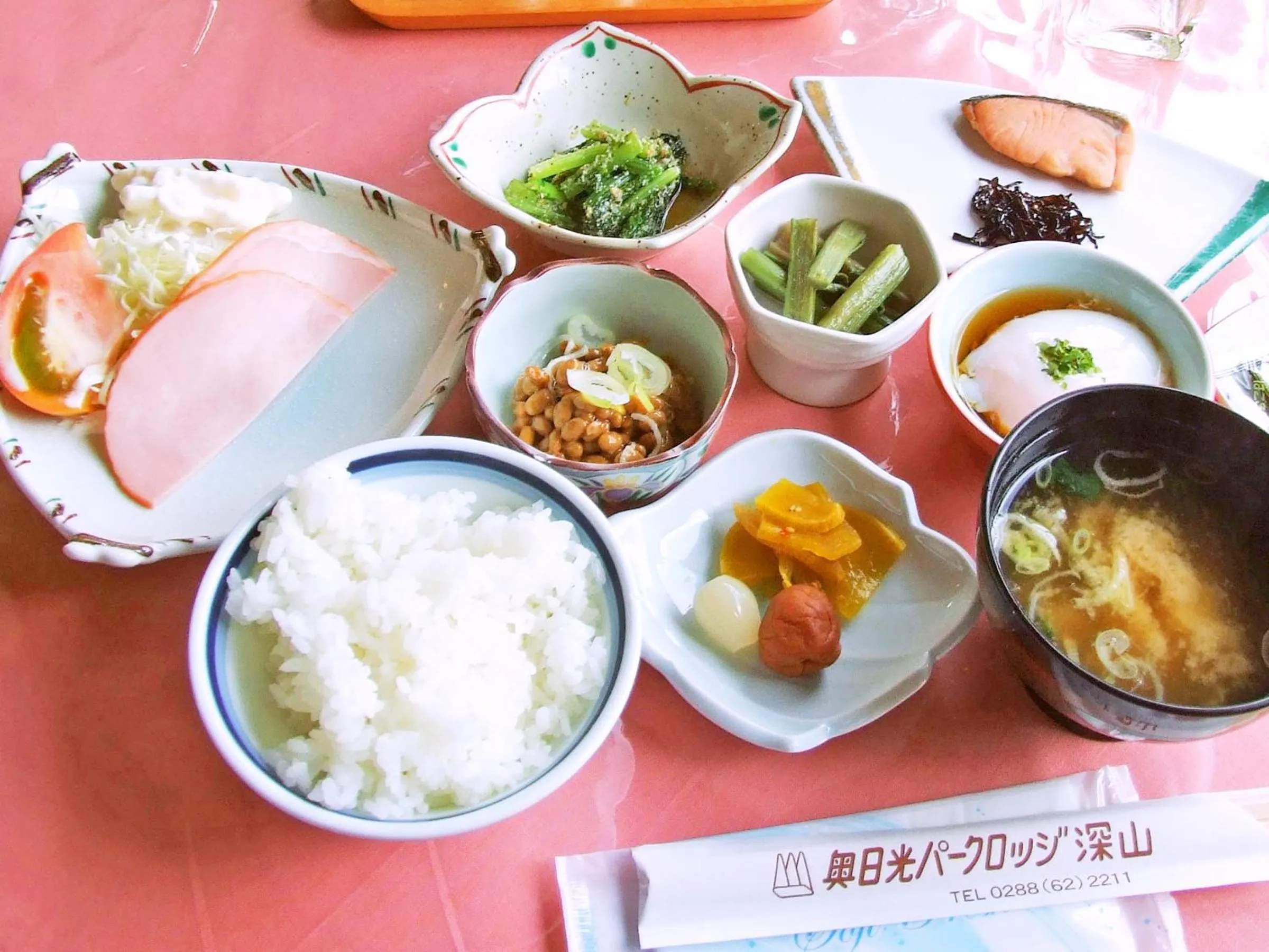 Asian breakfast in Okunikko Park Lodge Miyama