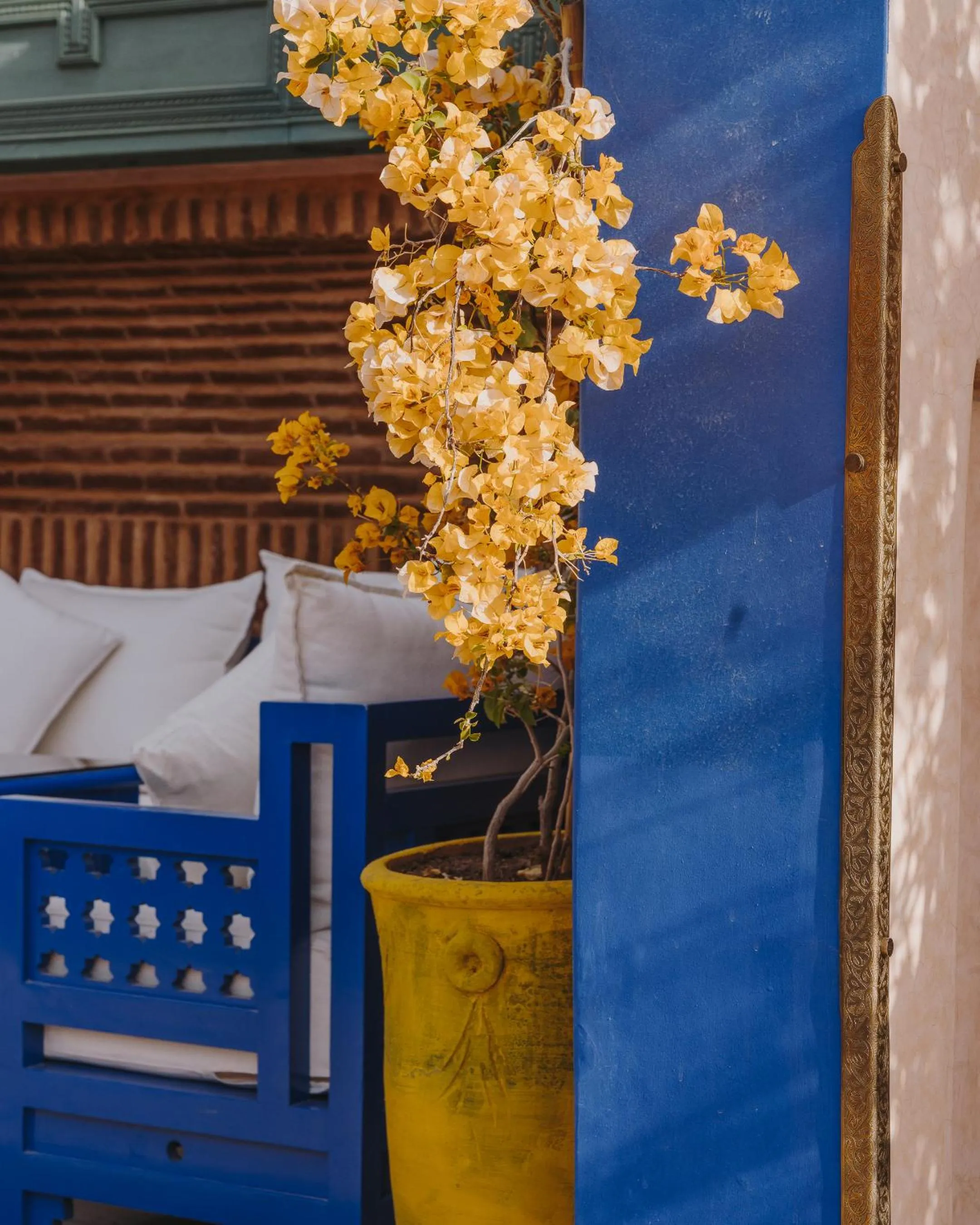 Balcony/Terrace, Bed in Elegancia Riad Boutique & SPA