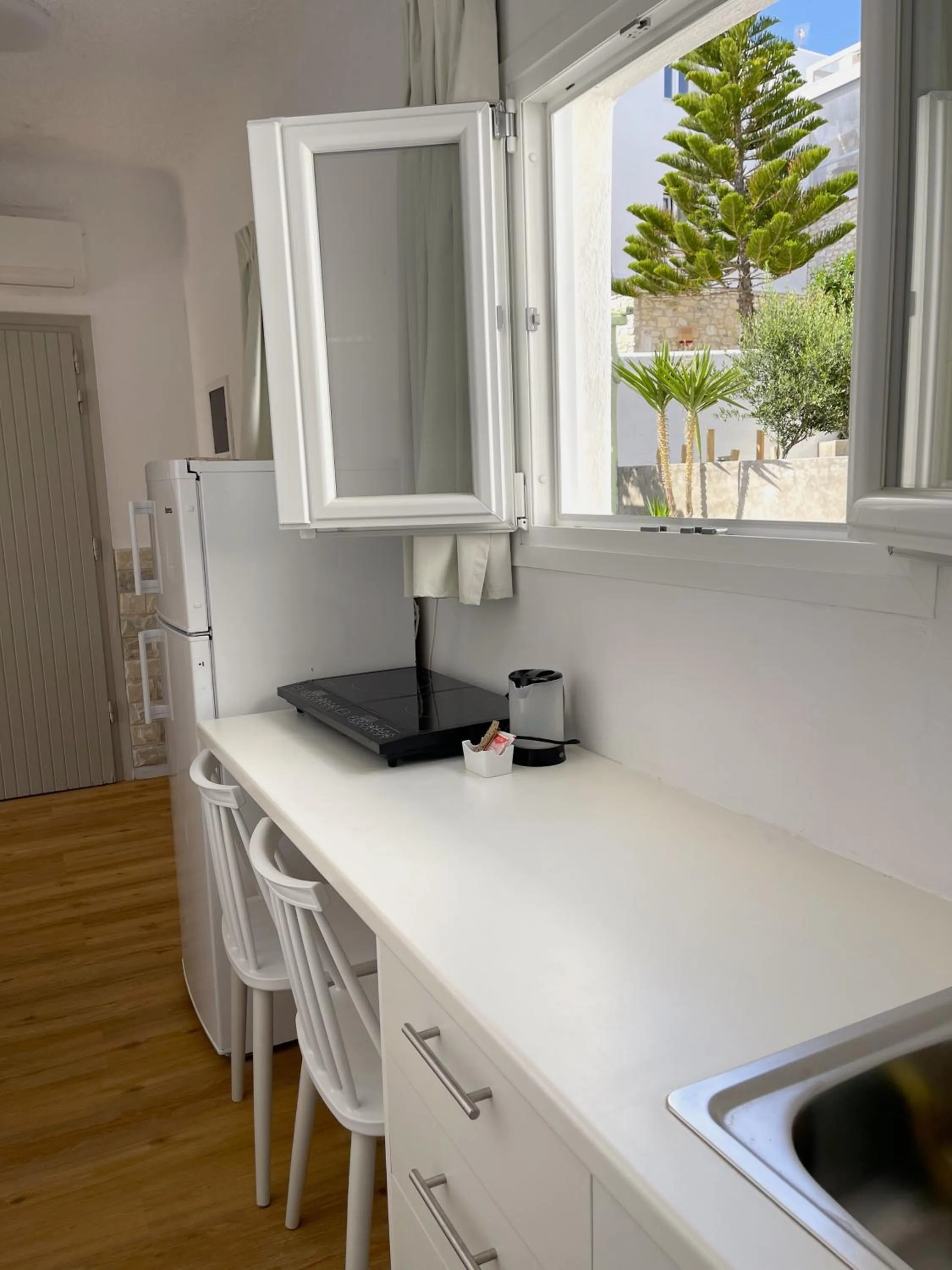 Kitchen or kitchenette in Adonis Hotel Studios & Apartments