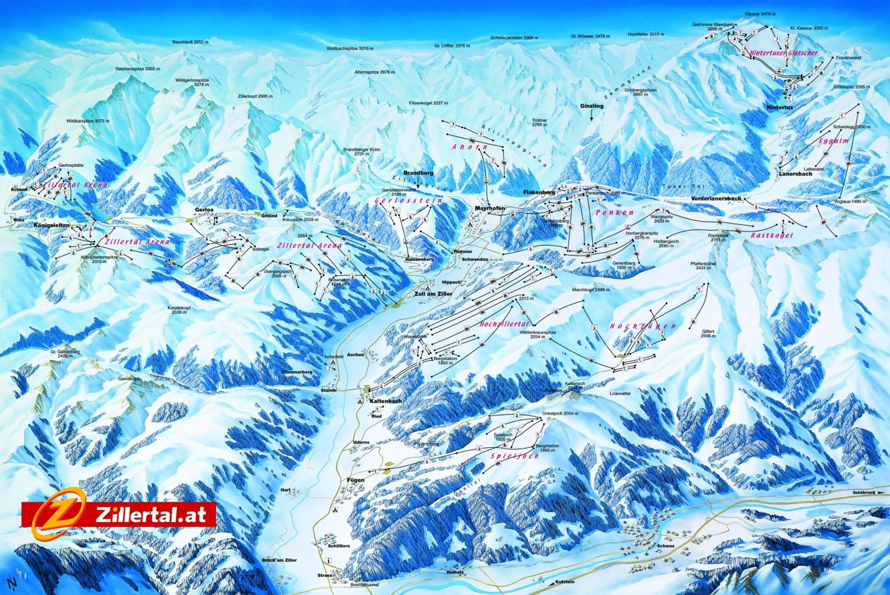 Skiing in Hotel Standlhof Zillertal