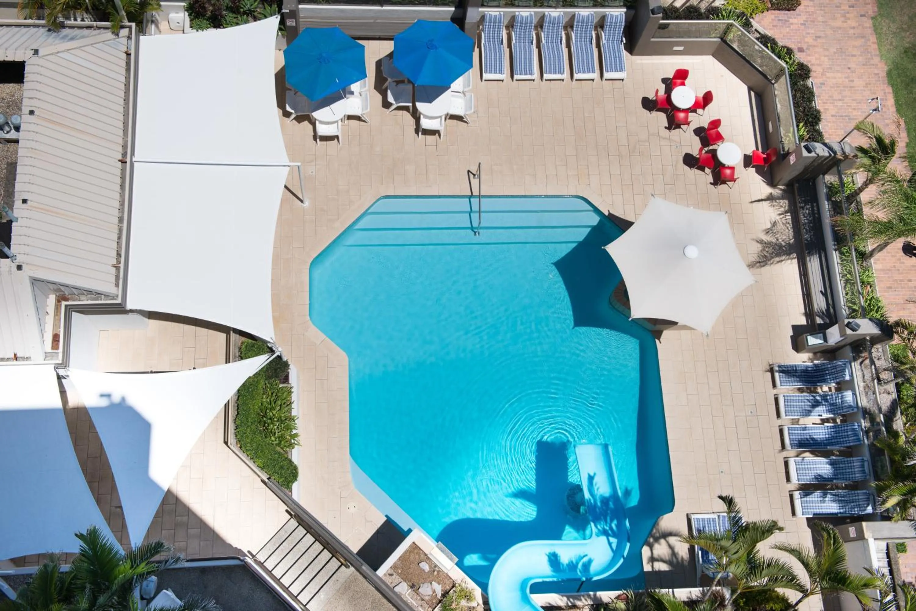 Pool view in Tiki Hotel Apartments Surfers Paradise
