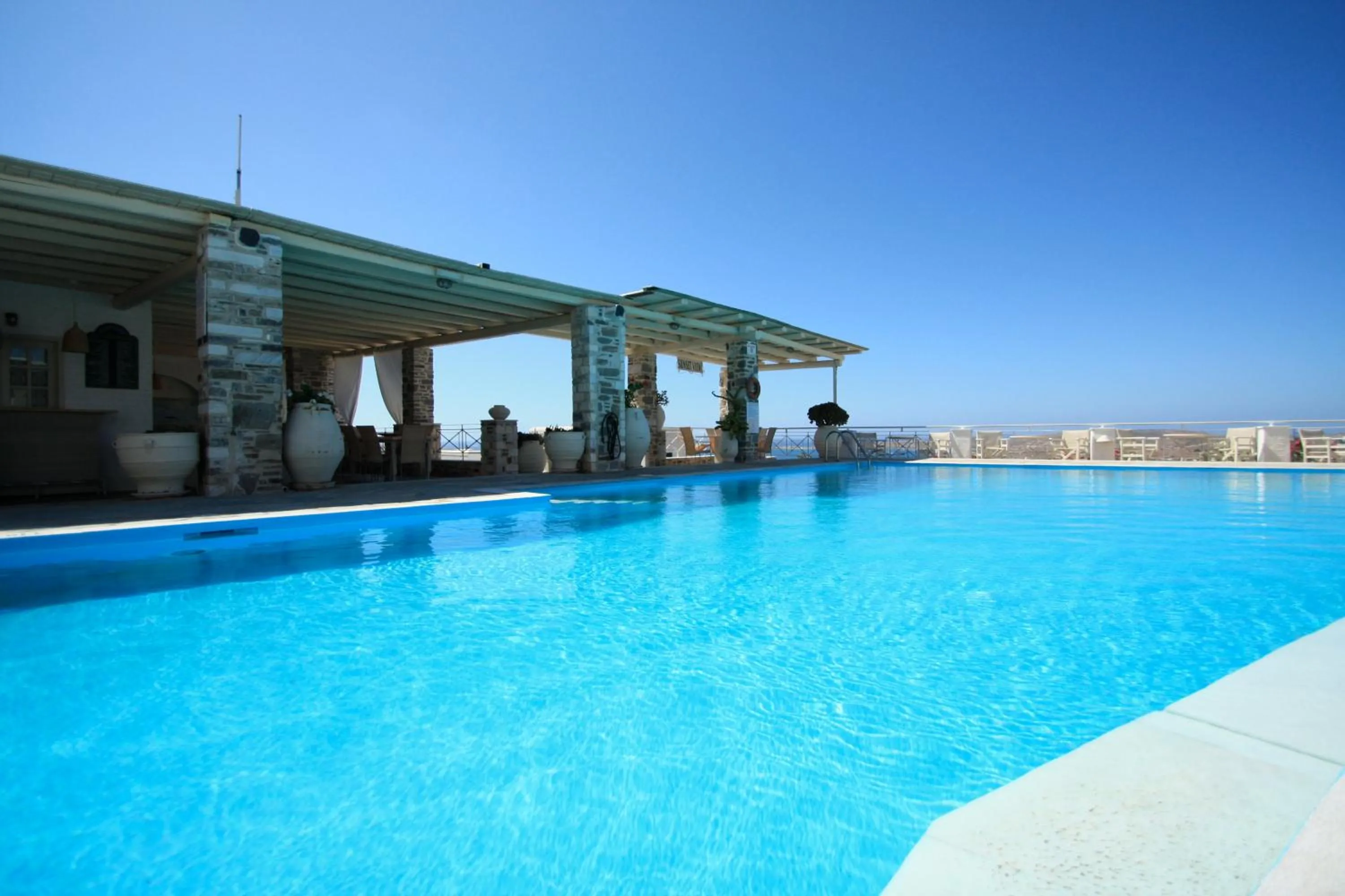 Pool view in Sunset View Hotel