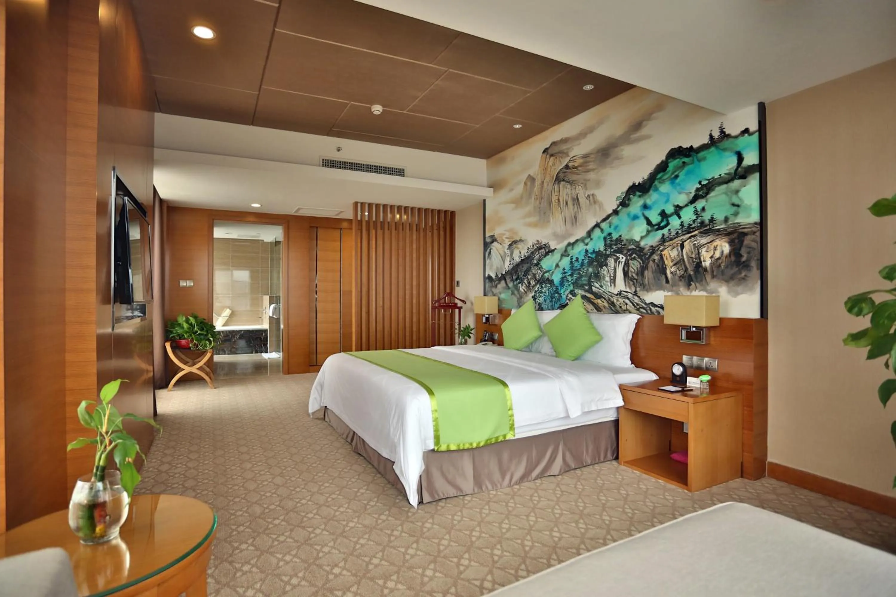 Decorative detail, Bed in Zhangjiajie Huatian Hotel