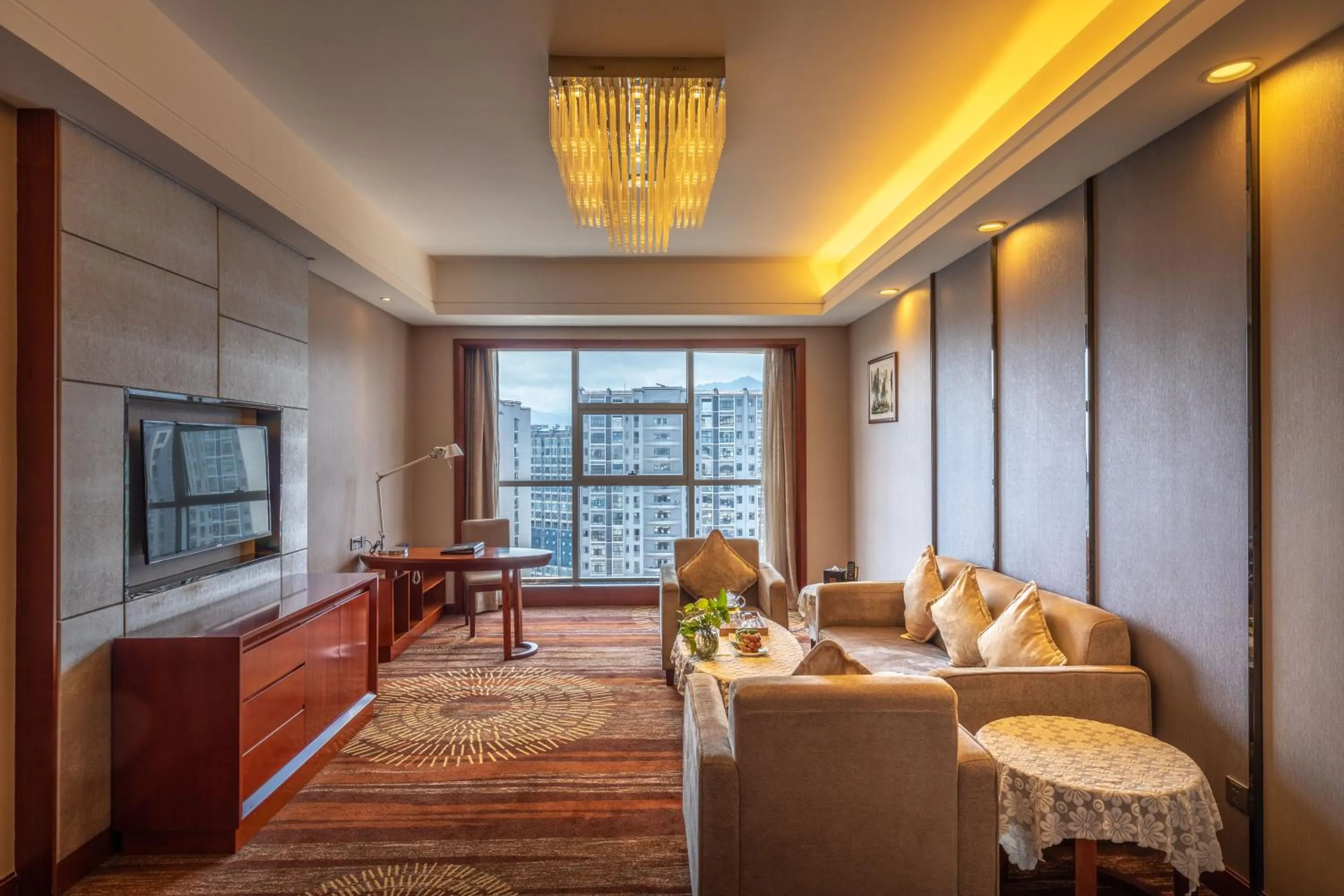 Living room in Zhangjiajie Huatian Hotel