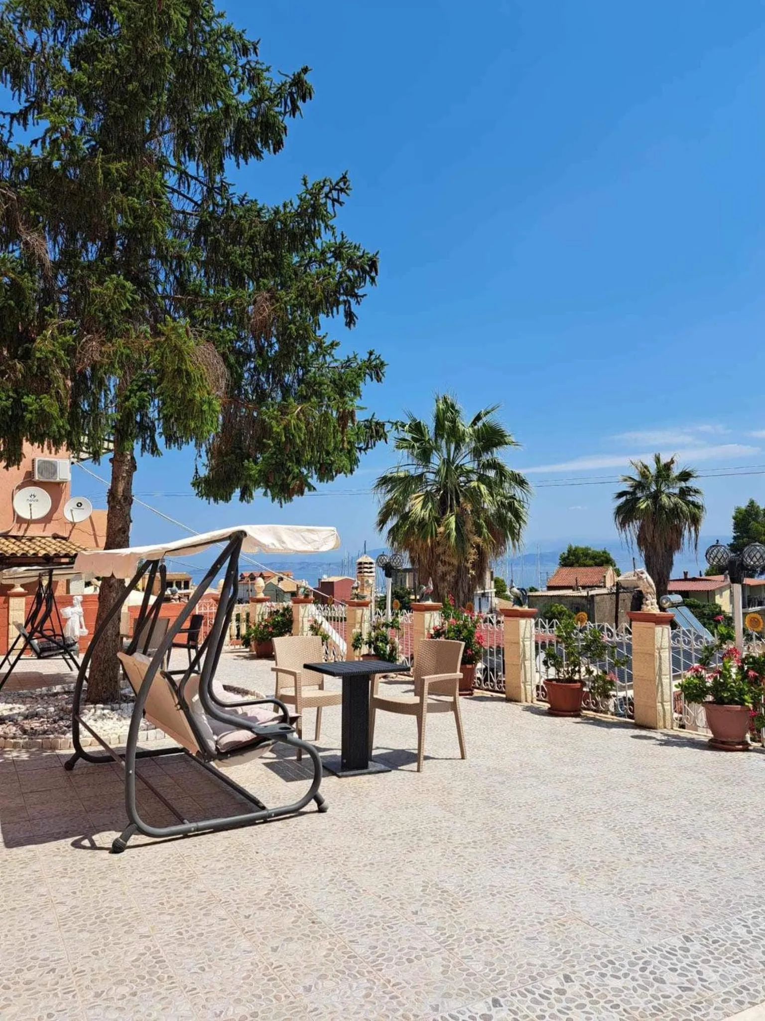 Garden view in Corfu Sunflower Apartments