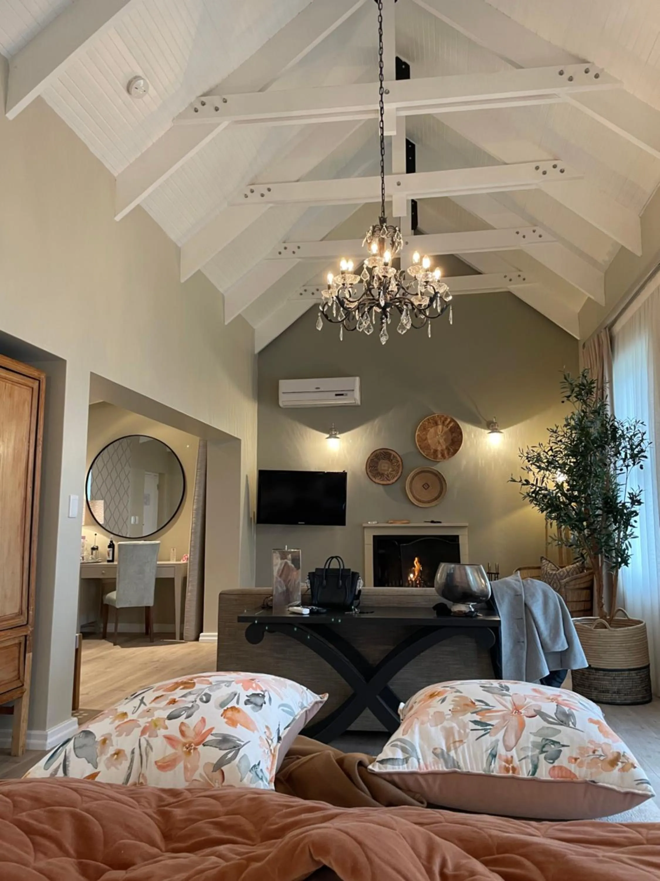 Bed in Lavender Farm Boutique Guest House