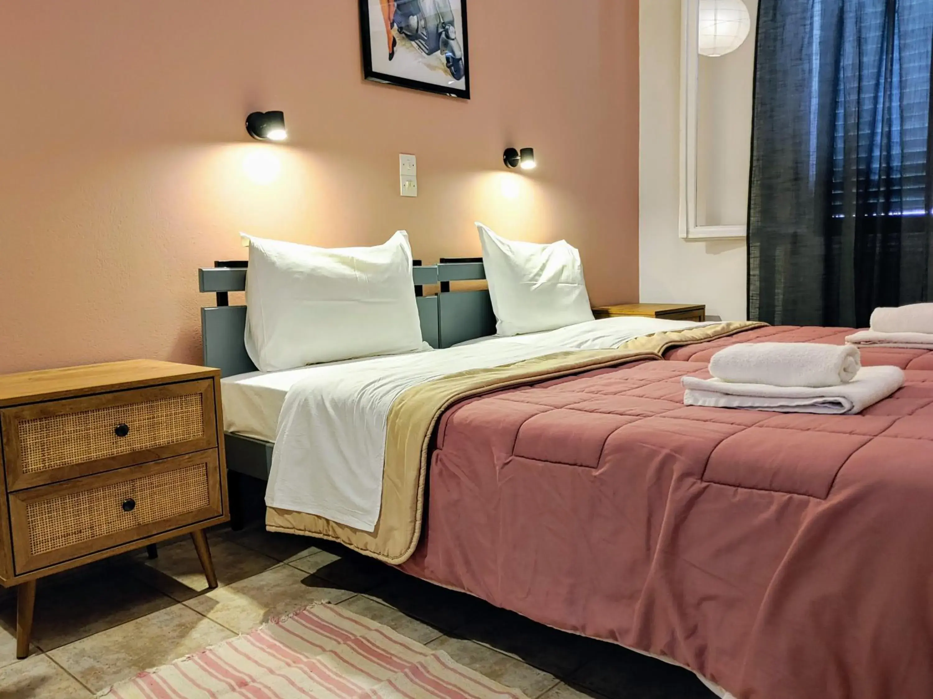 Bedroom, Bed in Hotel Aegina Bedroom, Bed in Hotel Aegina