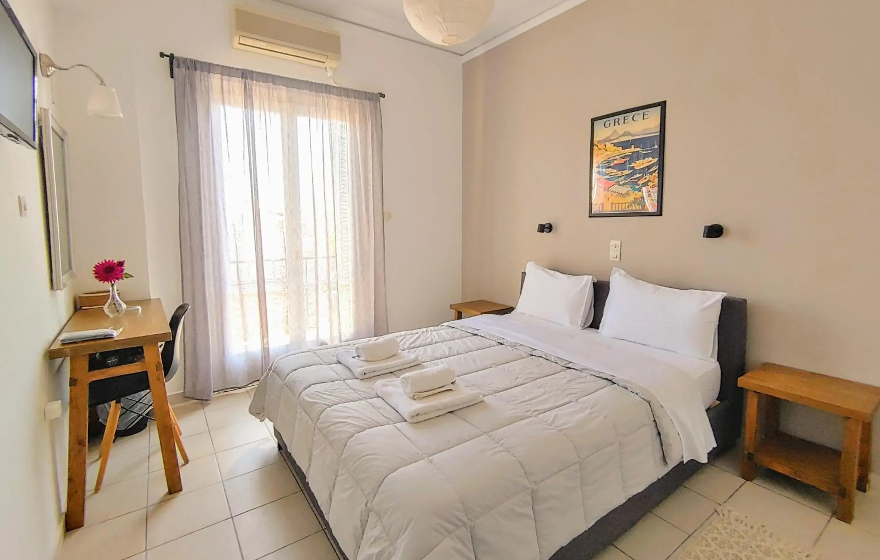 Bedroom, Bed in Hotel Aegina Bedroom, Bed in Hotel Aegina