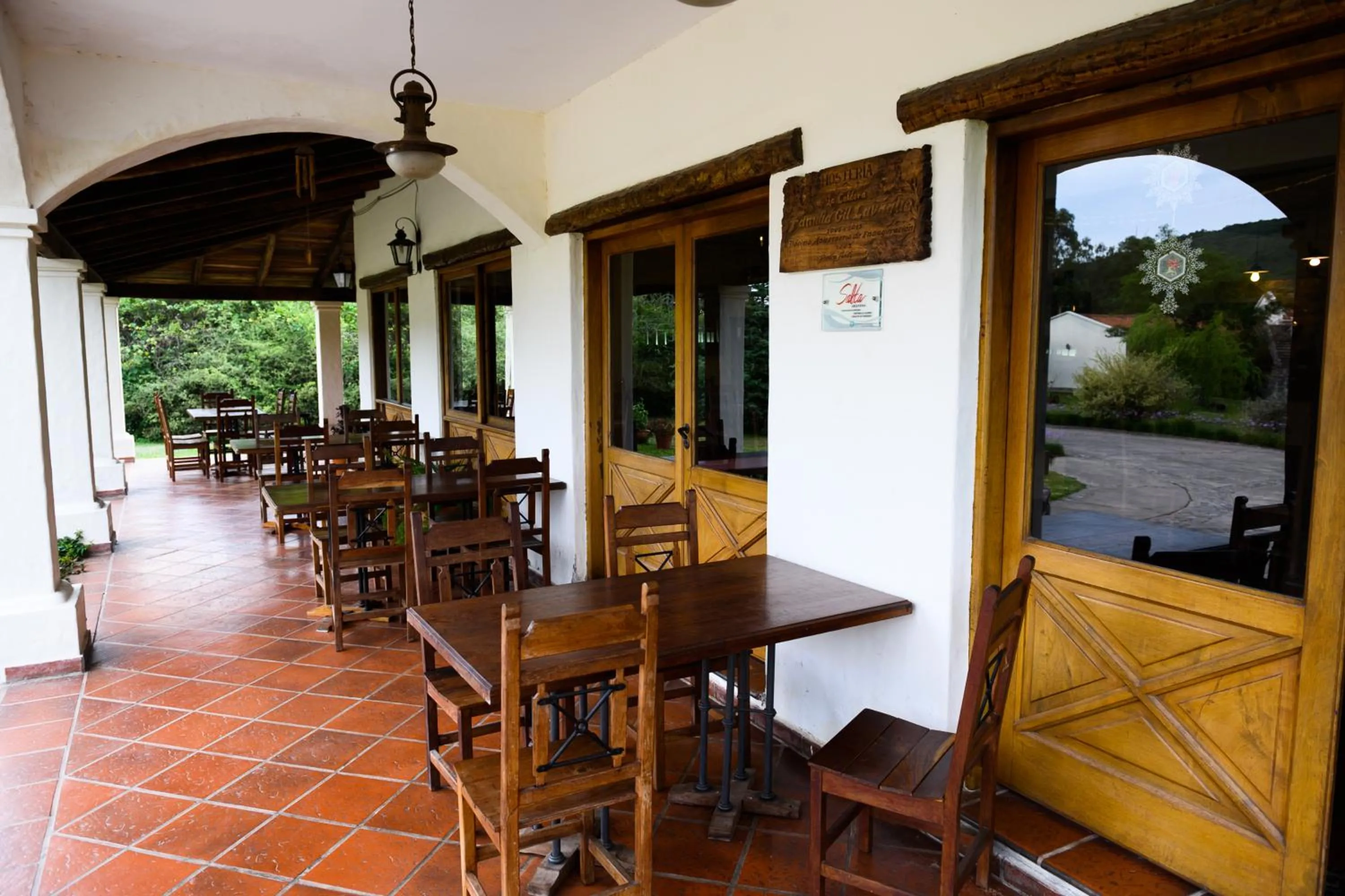 Patio in Hosteria La Caldera