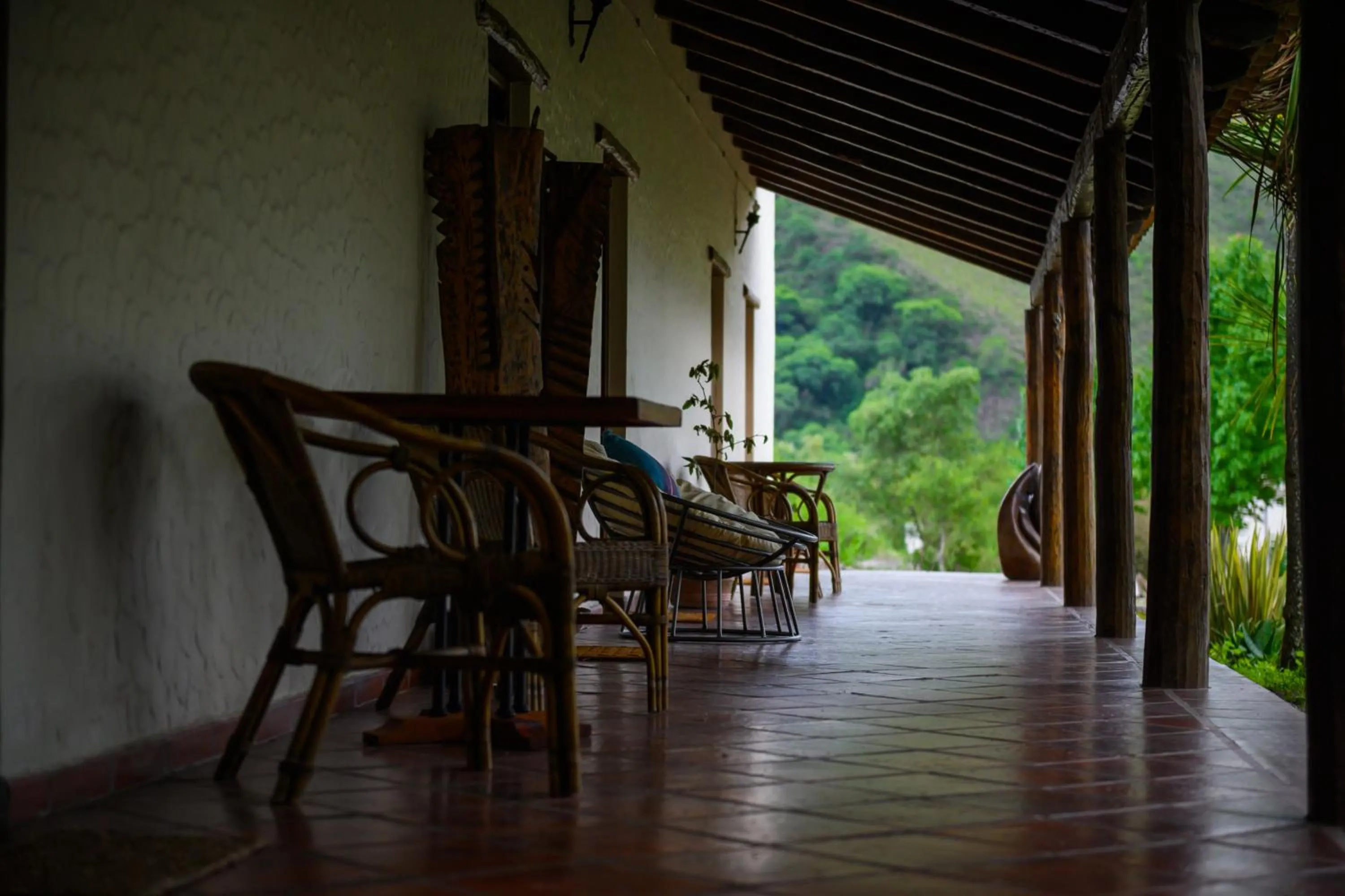 Patio in Hosteria La Caldera