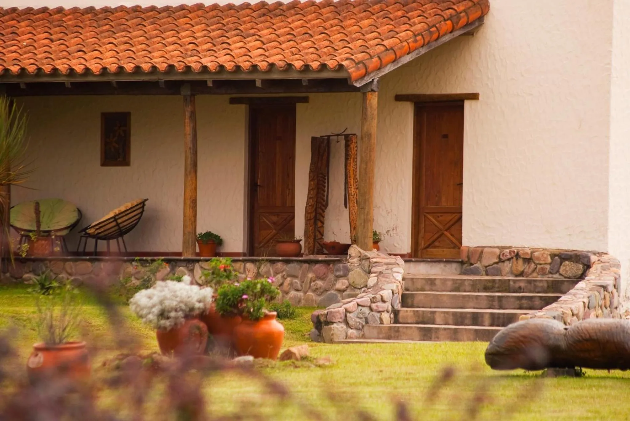 Patio in Hosteria La Caldera
