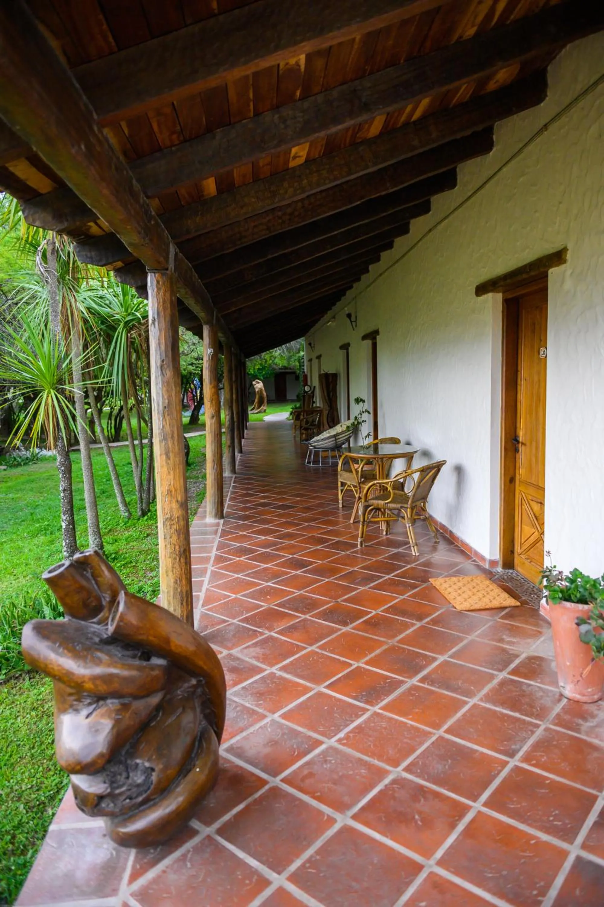 Patio in Hosteria La Caldera