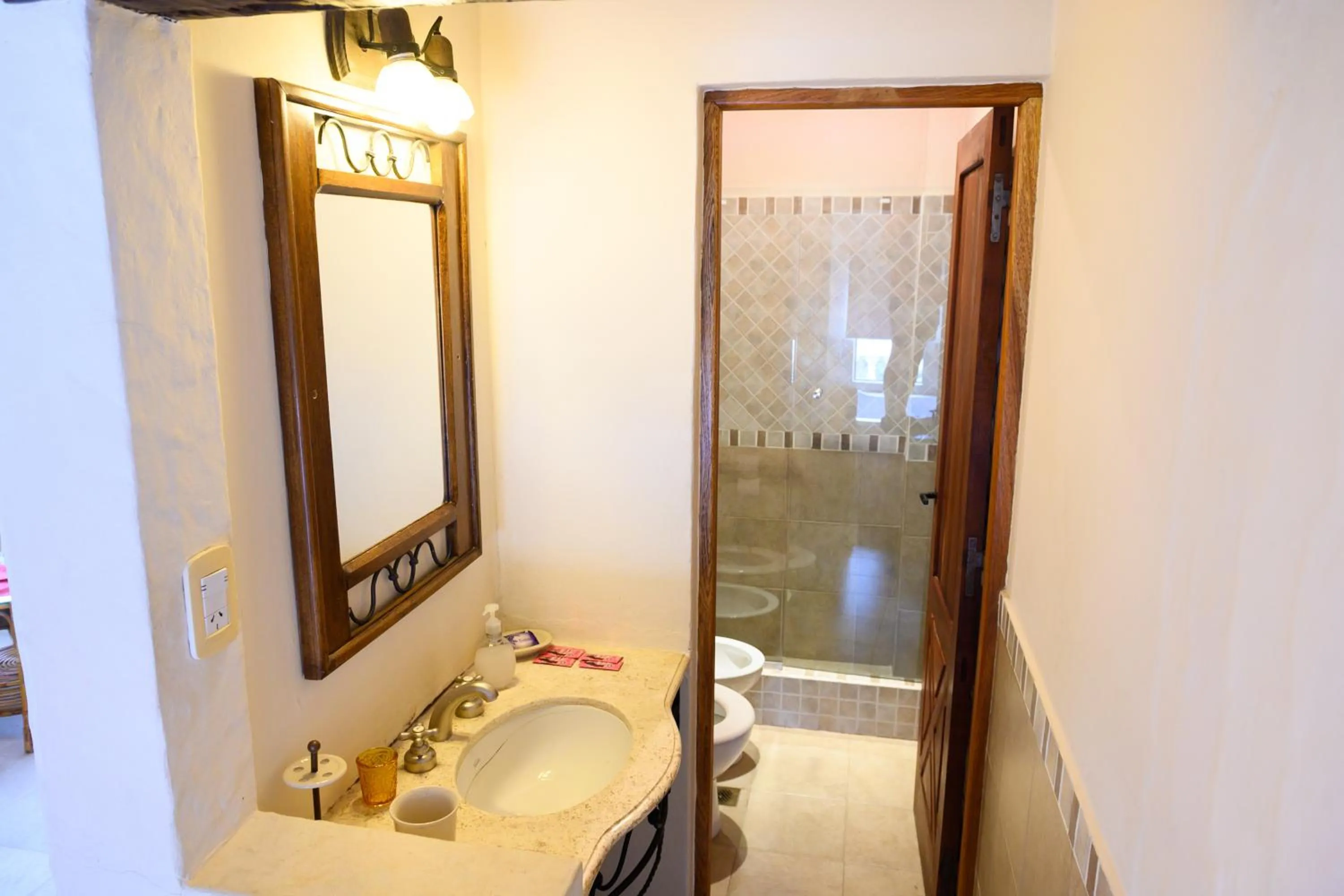 Bathroom in Hosteria La Caldera
