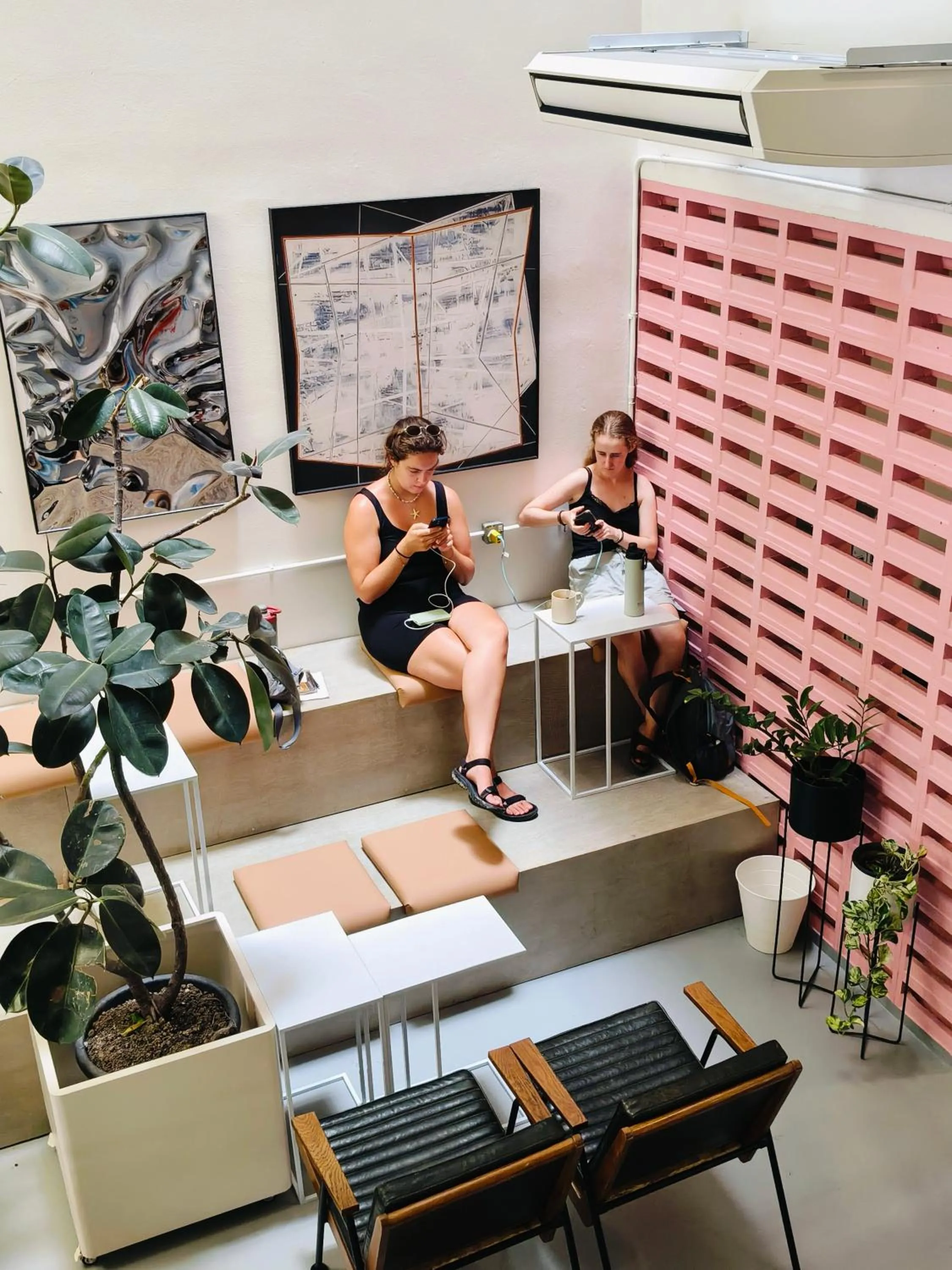 group of guests in The Brownstone Hostel & Space