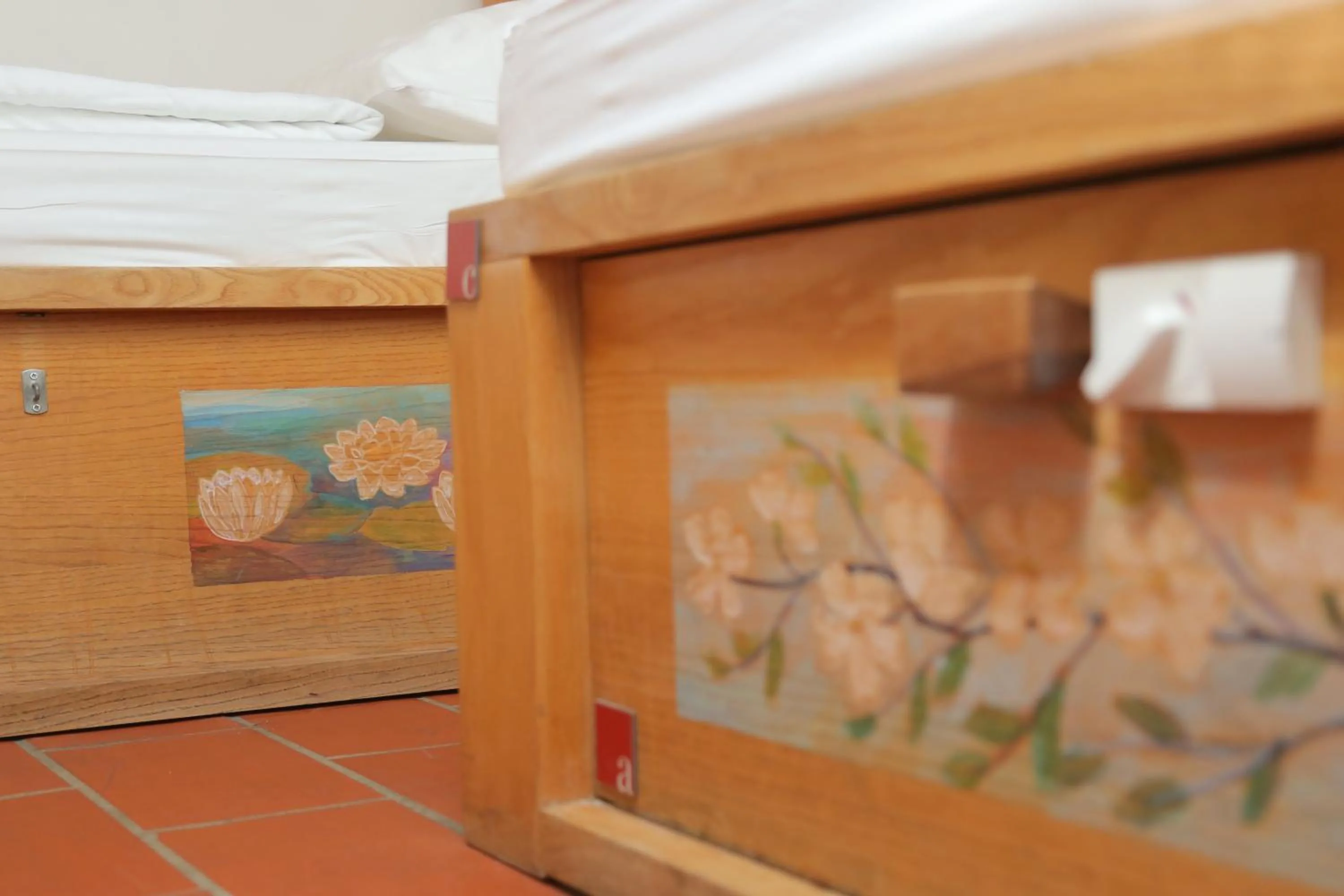 Decorative detail in Hostel Celica