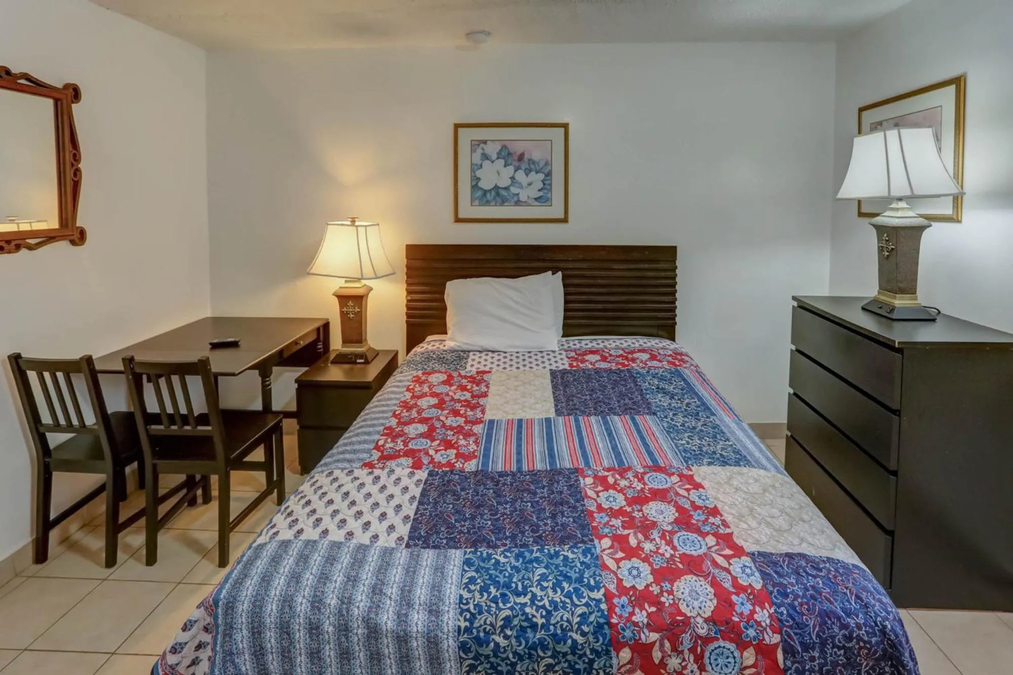 Bed in Richard's Motel