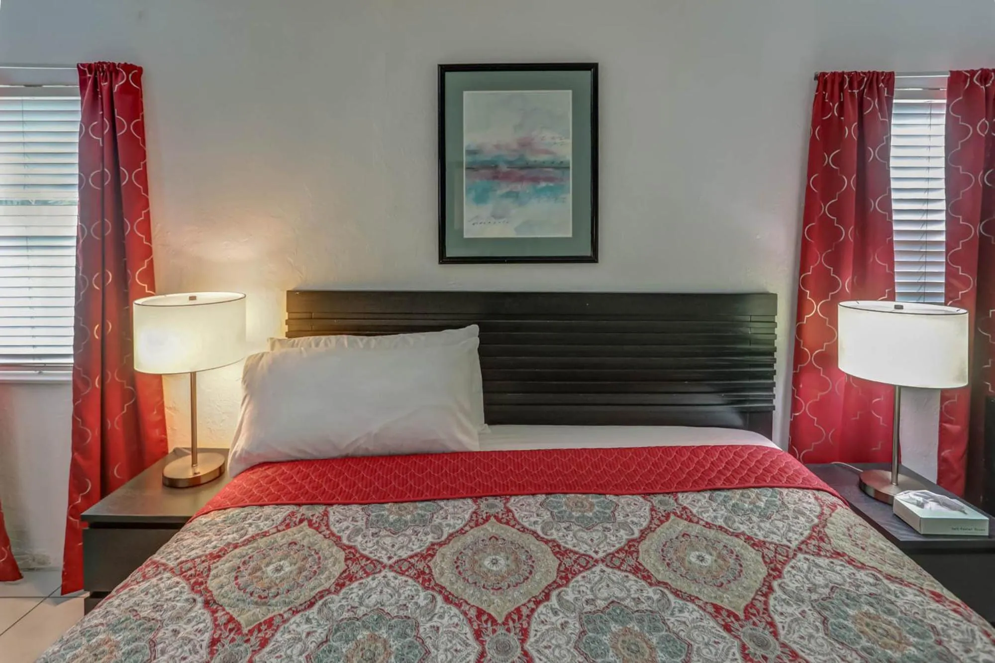 Bed in Richard's Motel