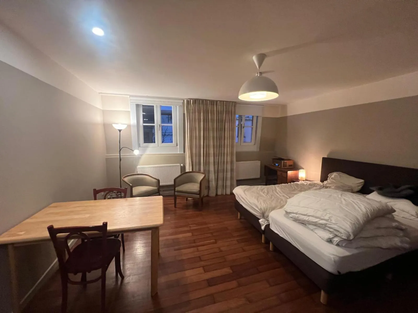 Photo of the whole room, Bed in Because the Night city lodge