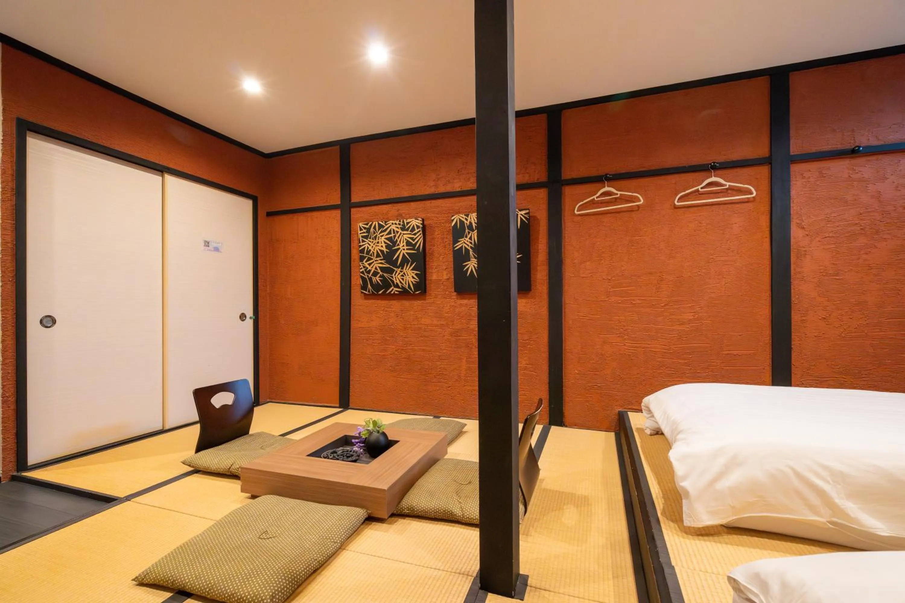 Bed in NAKAZ Machiya , Osaka Umeda