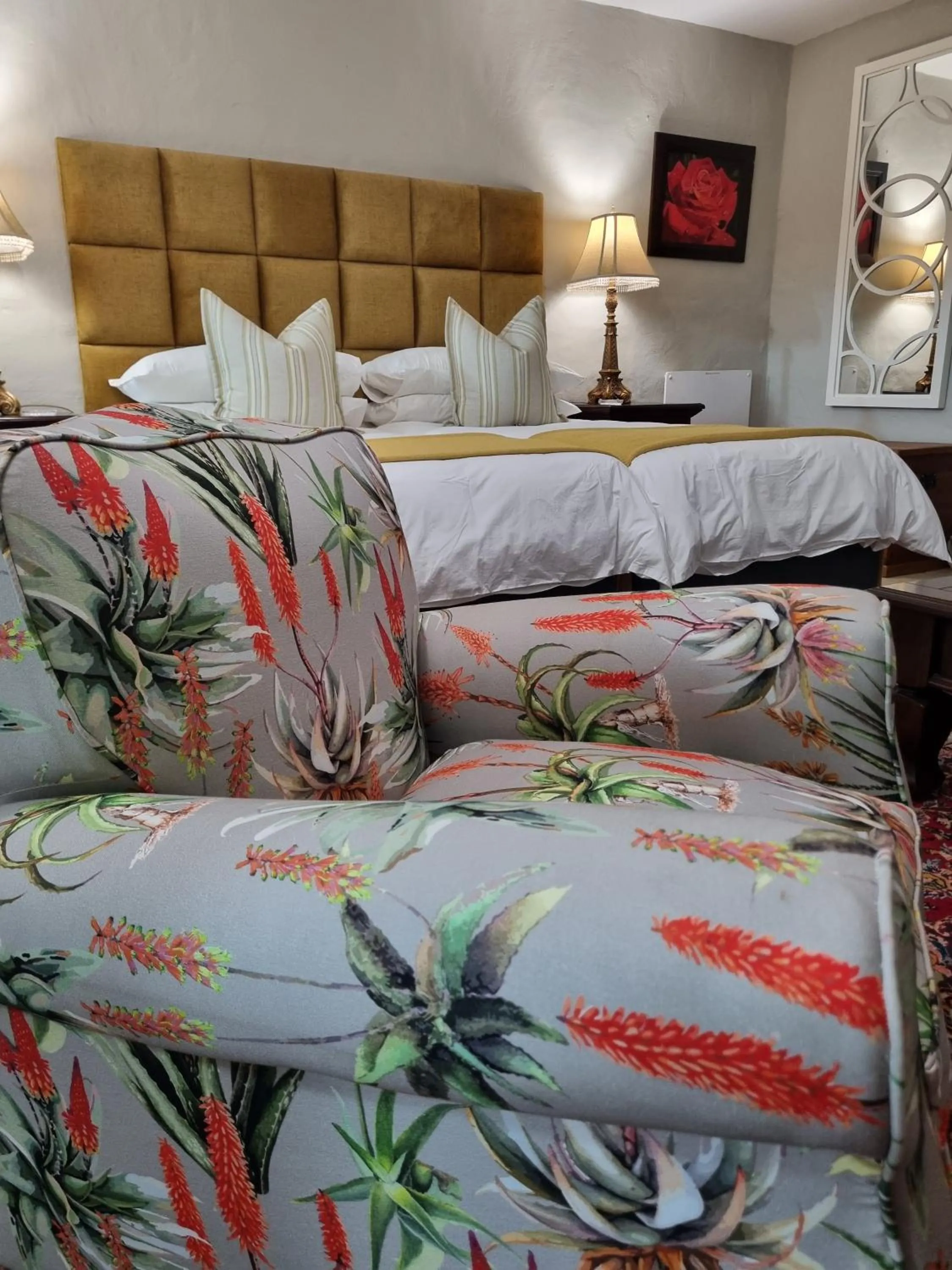 Seating area, Bed in Barrydale Karoo - BOUTIQUE HOTEL