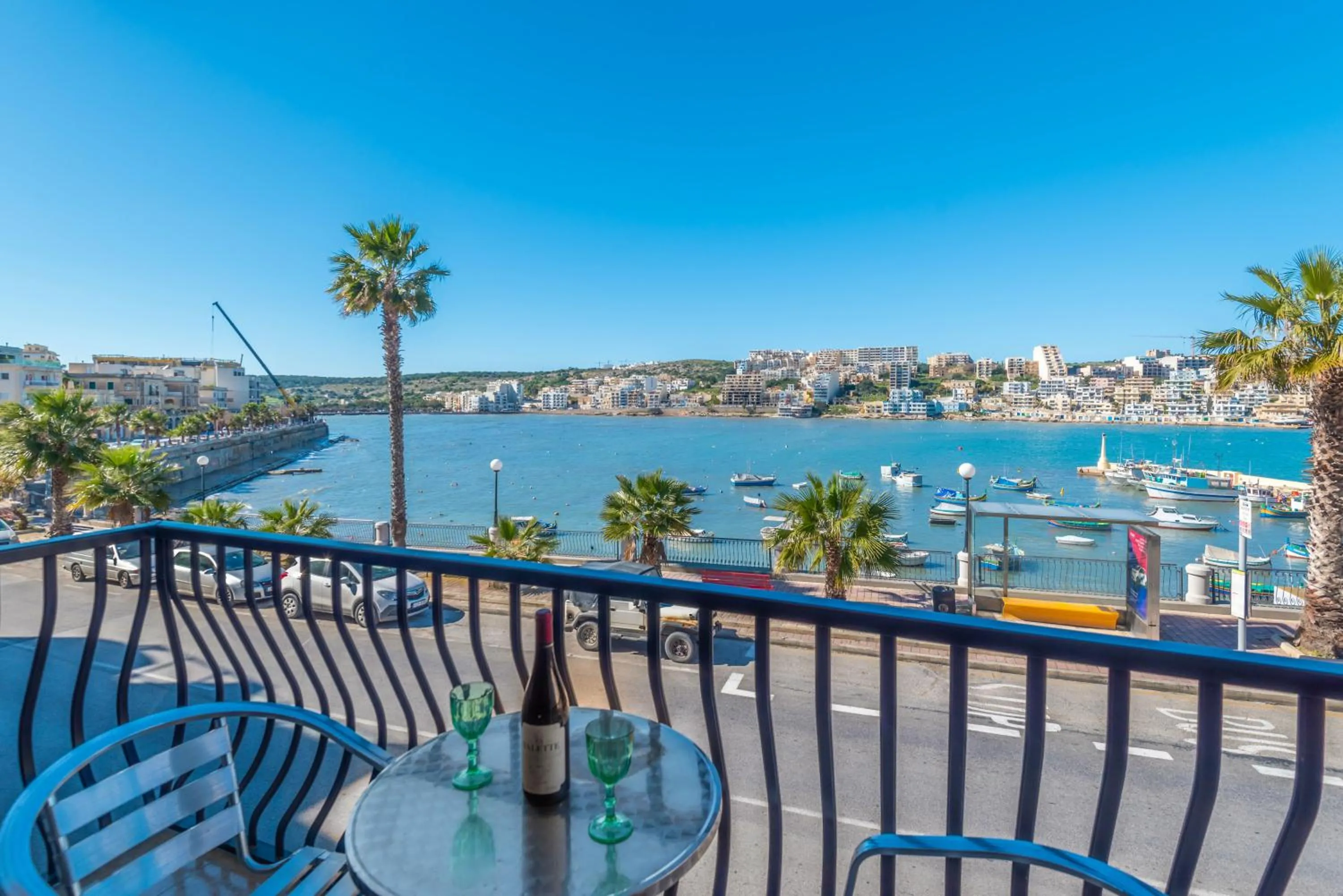 Balcony/Terrace in Harbour Lights seafront 2 bedroom apartments with panoramic sea views - by Getawaysmalta