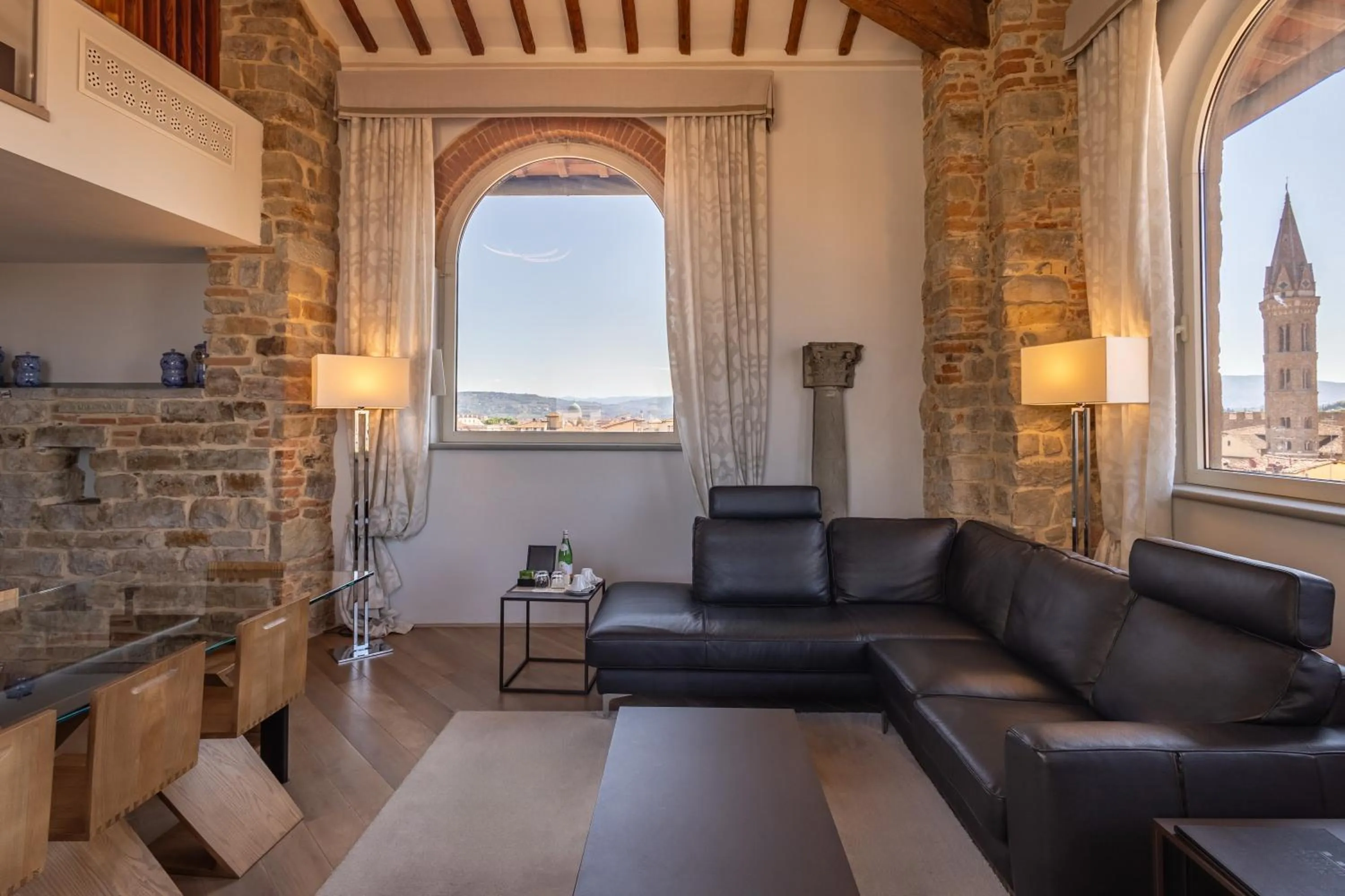 Seating area in Donati Luxury Tower Suites