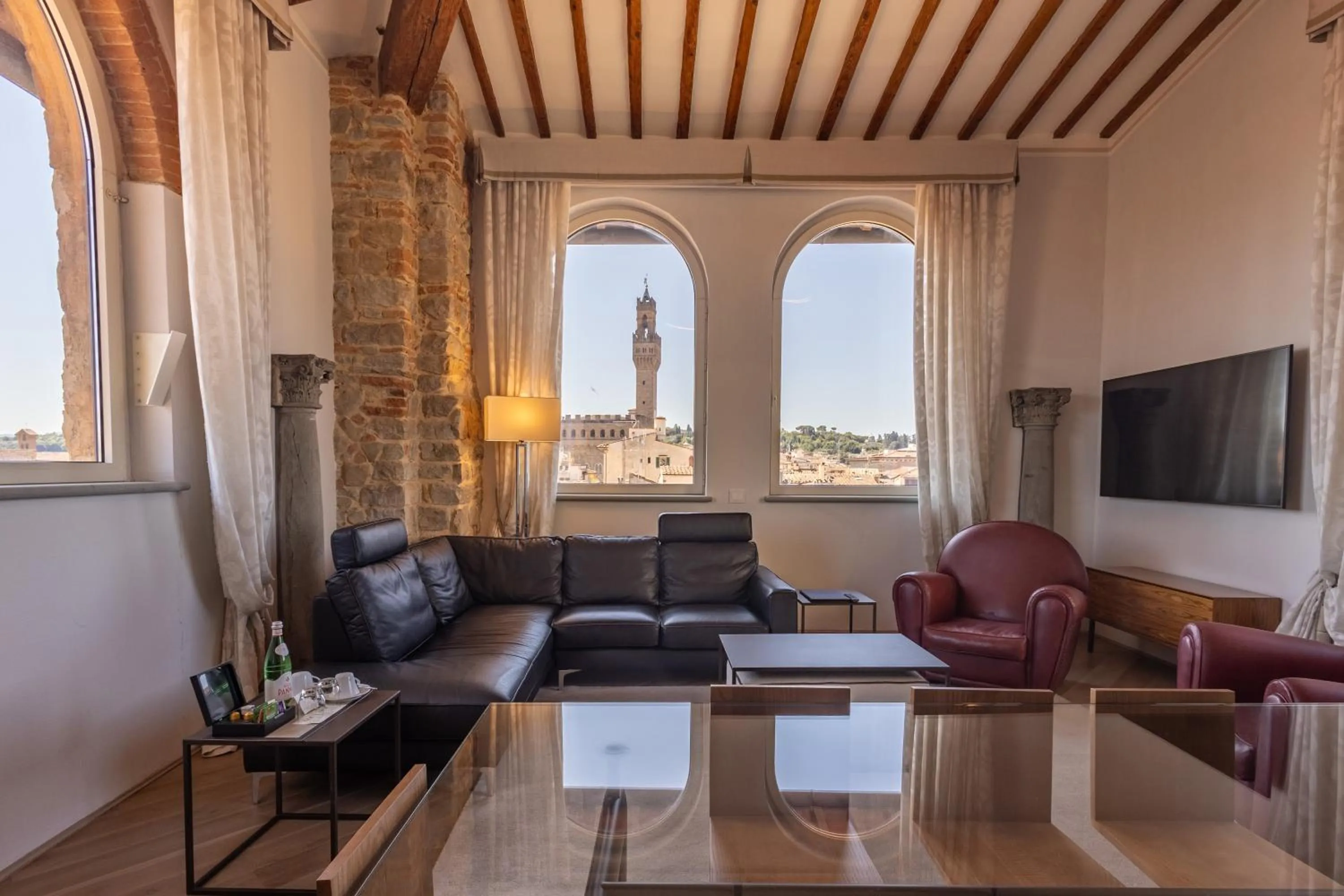 Seating area in Donati Luxury Tower Suites