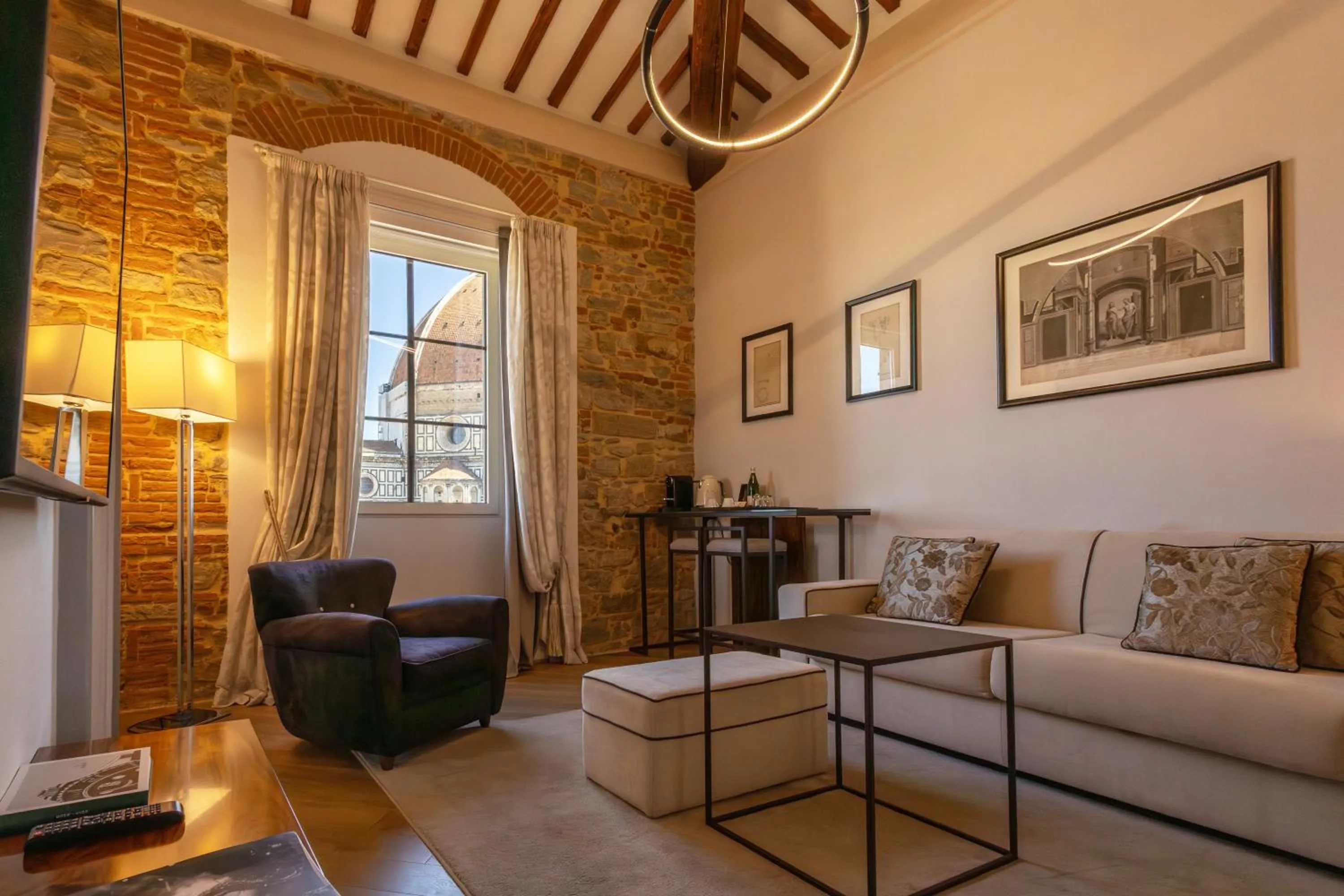 Seating area in Donati Luxury Tower Suites