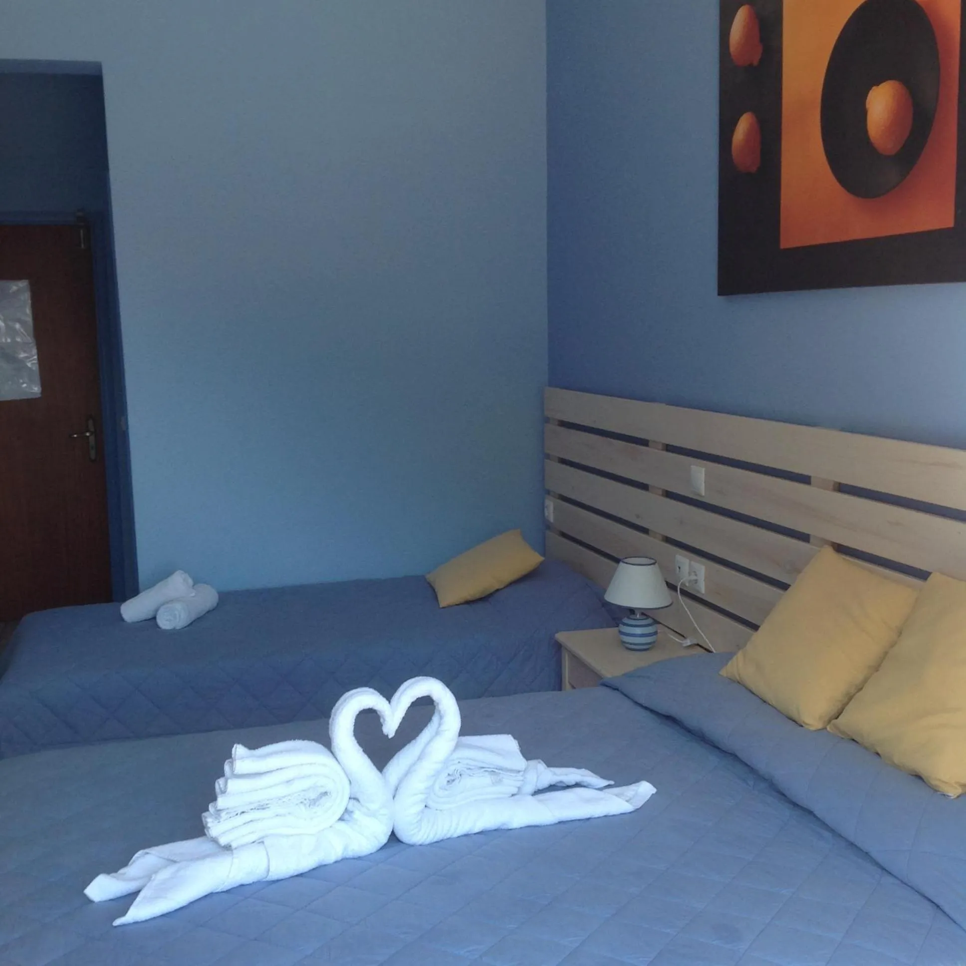 Bed in Hotel Nostos