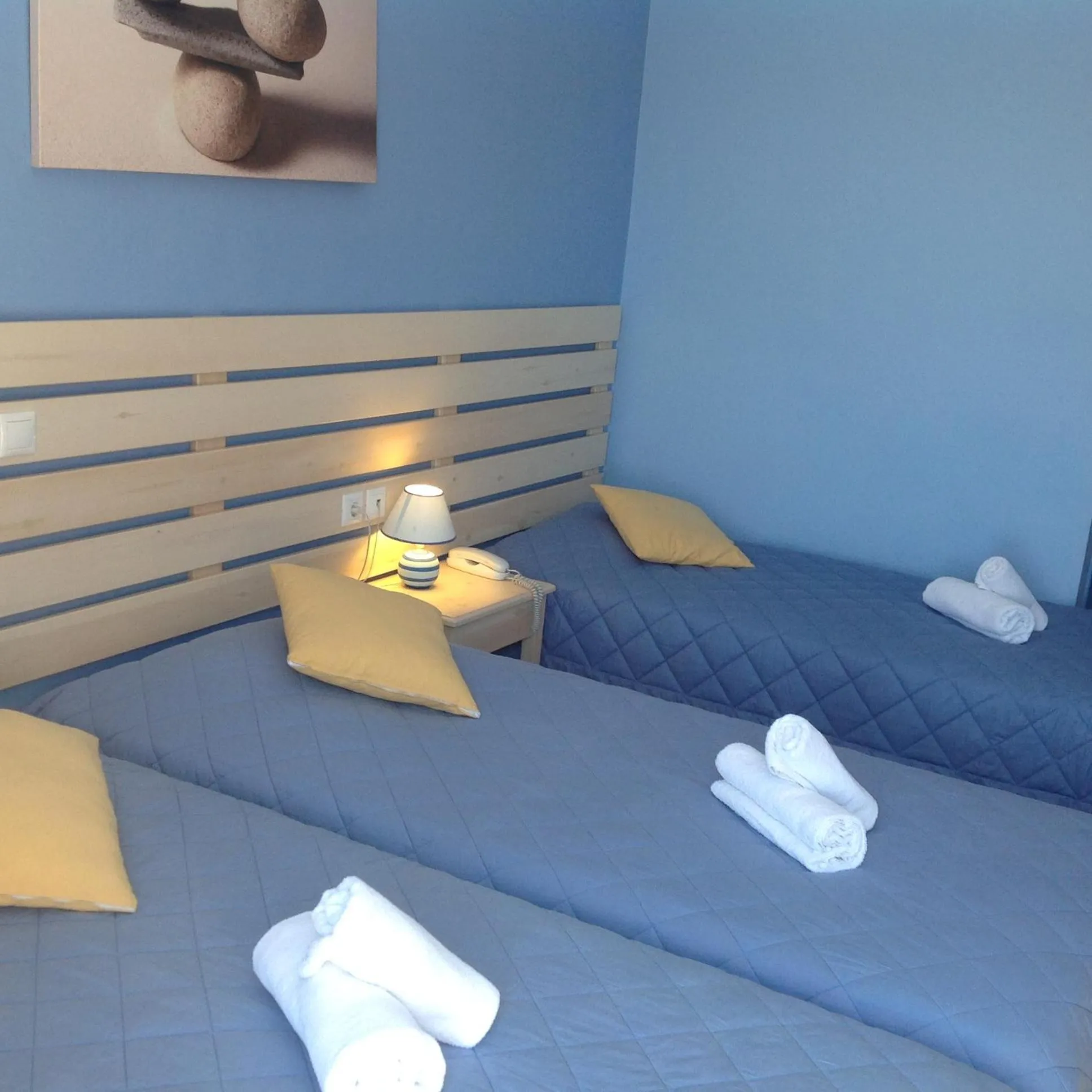 Bed in Hotel Nostos