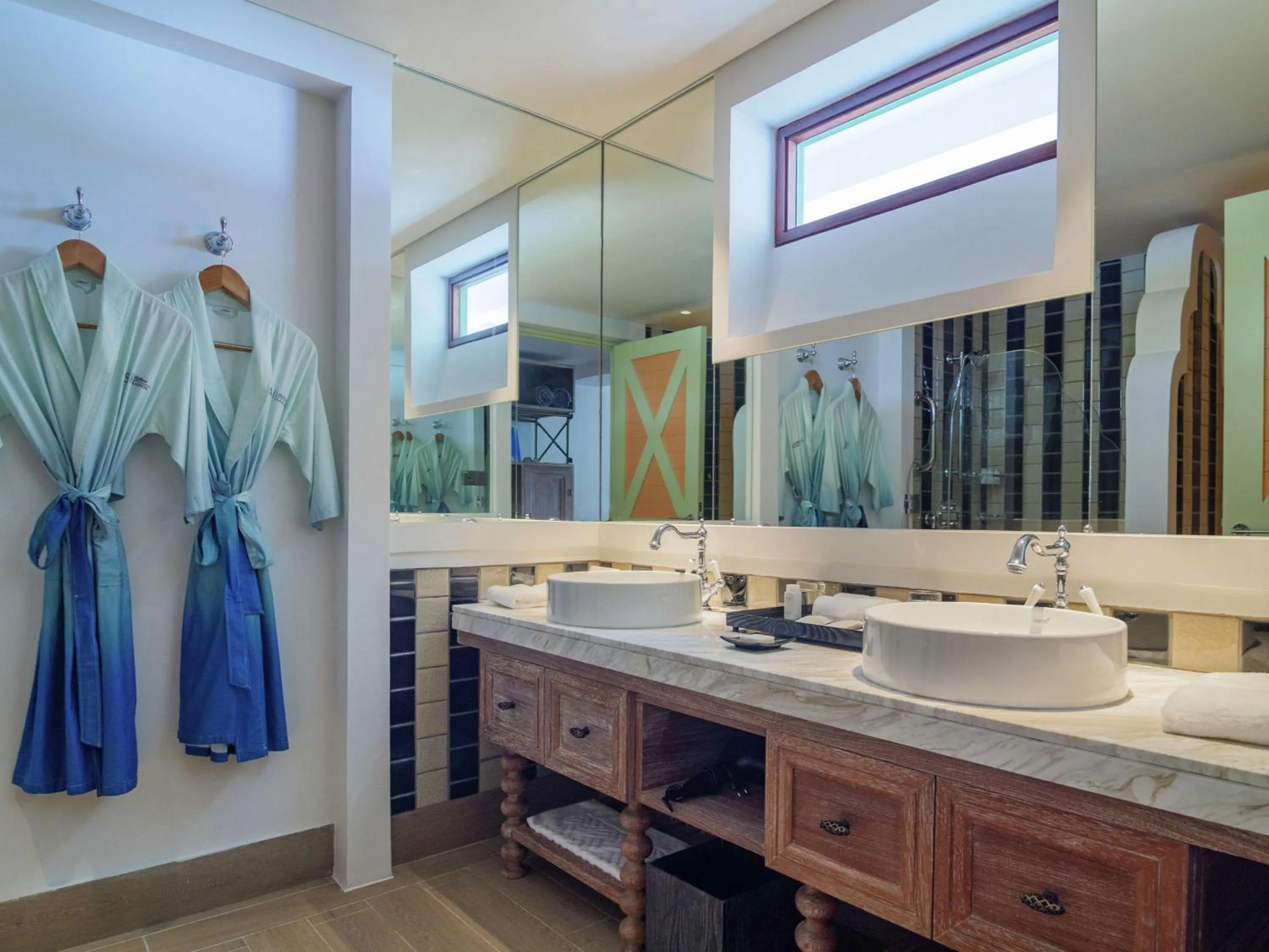 Bathroom in SAii Lagoon Maldives, Curio Collection By Hilton