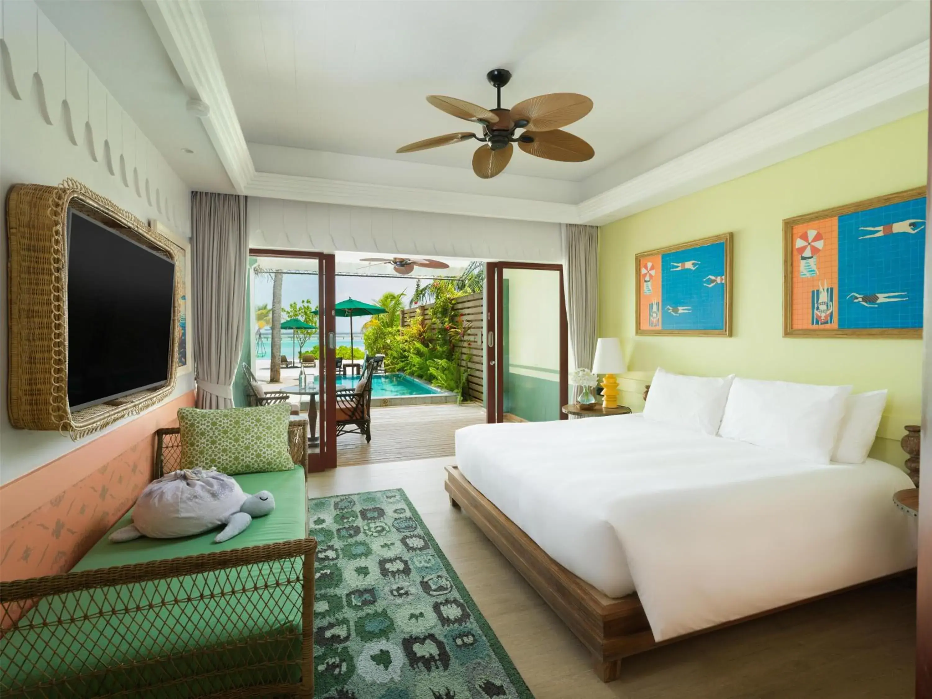 Bed in SAii Lagoon Maldives, Curio Collection By Hilton Bed in SAii Lagoon Maldives, Curio Collection By Hilton