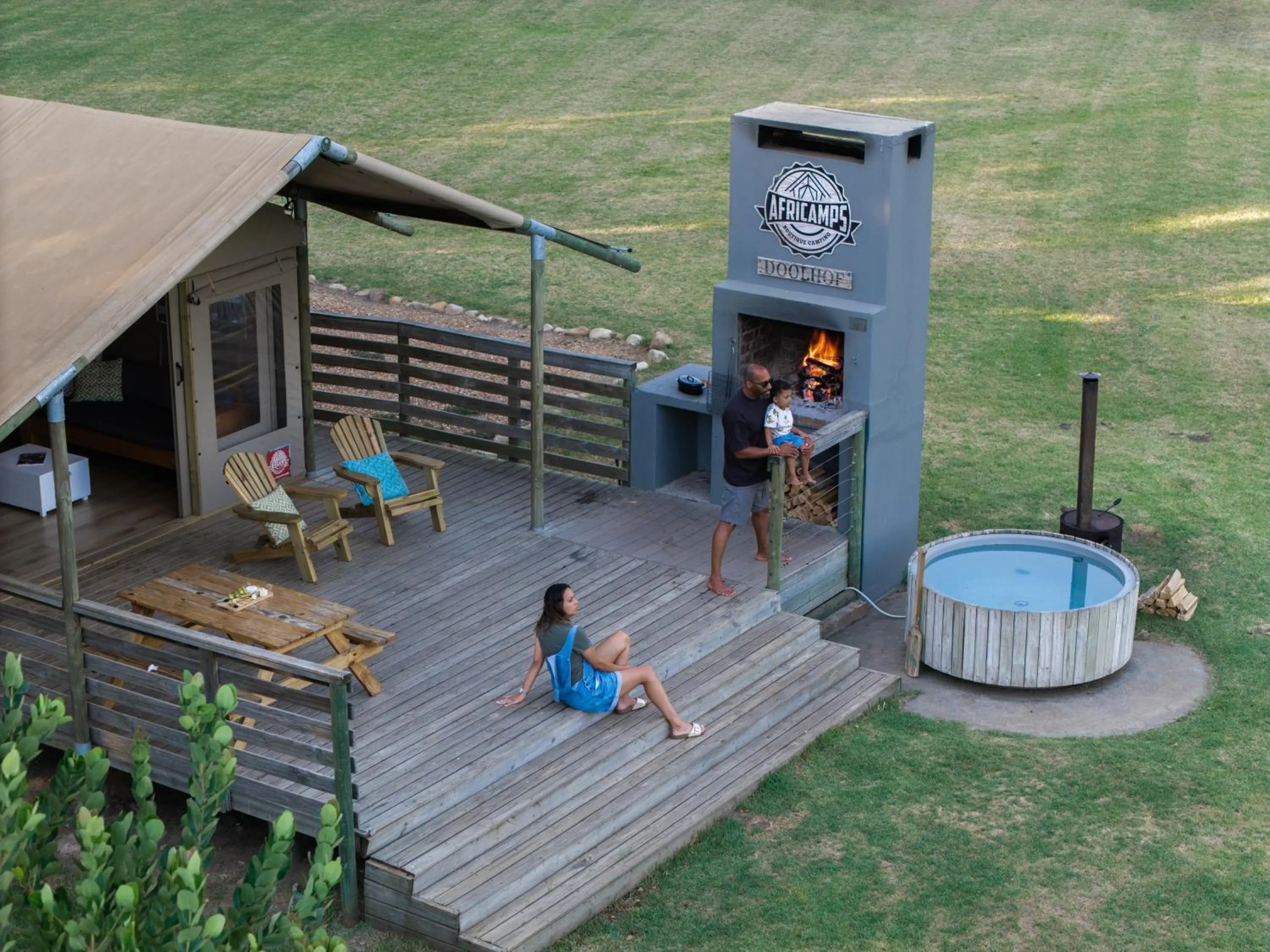 Property building in AfriCamps at Doolhof Wine Estate