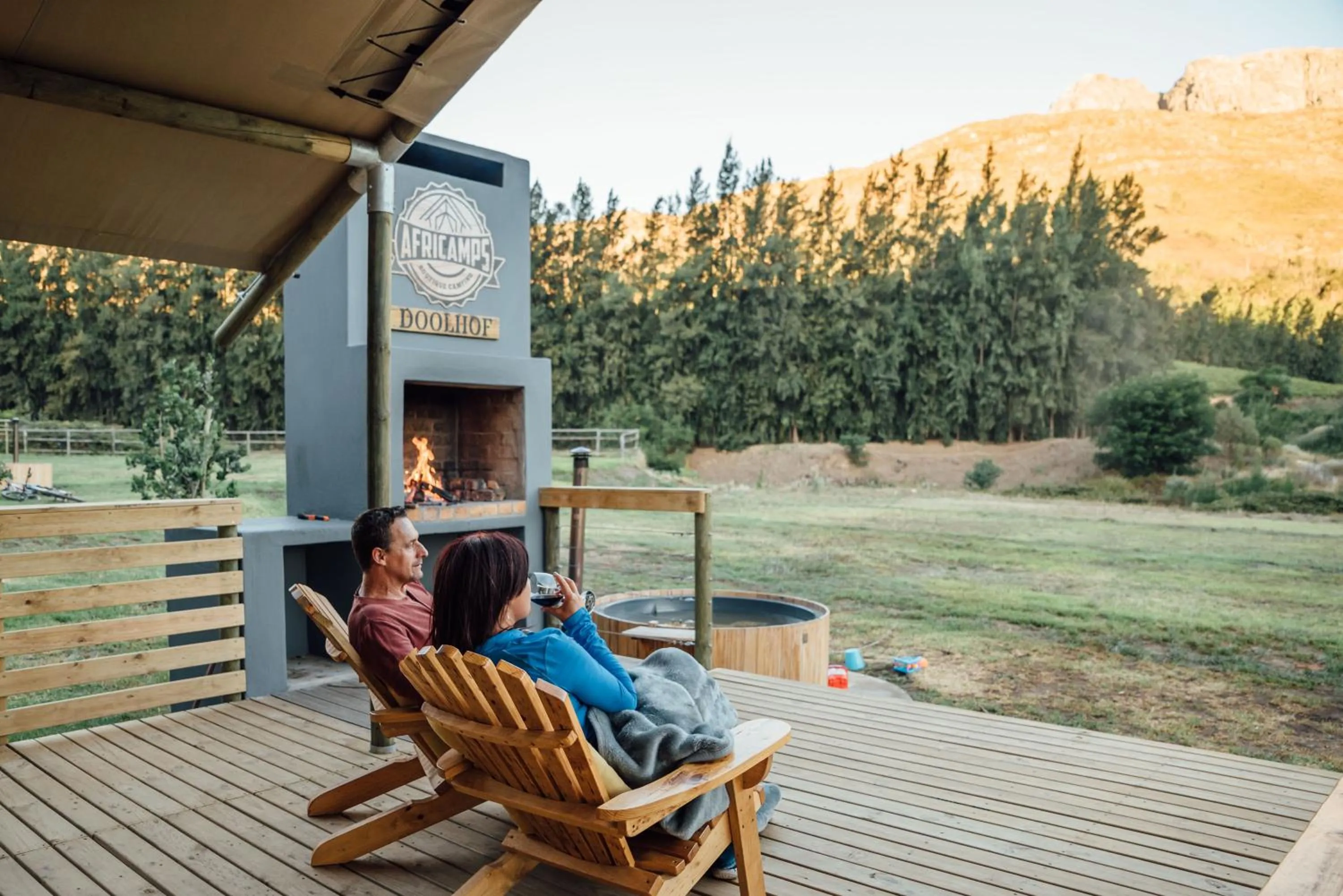 BBQ facilities in AfriCamps at Doolhof Wine Estate