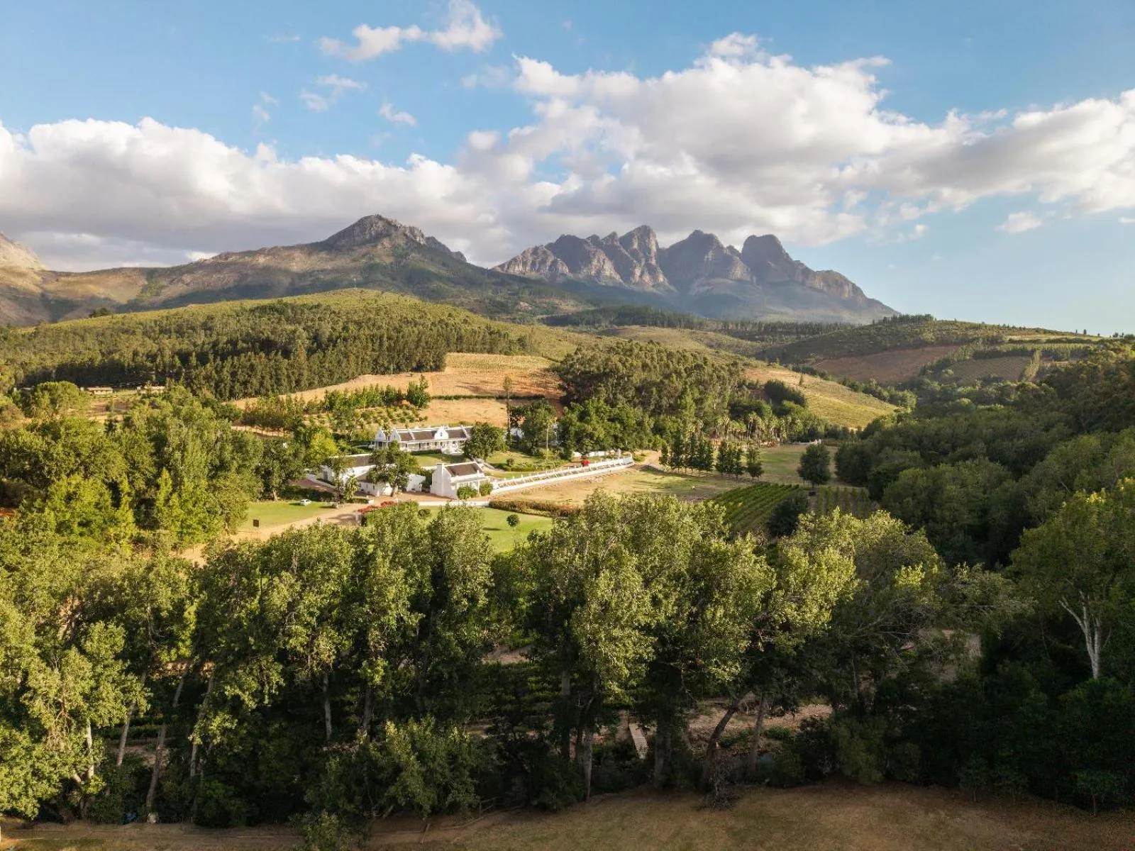 Natural landscape in AfriCamps at Doolhof Wine Estate