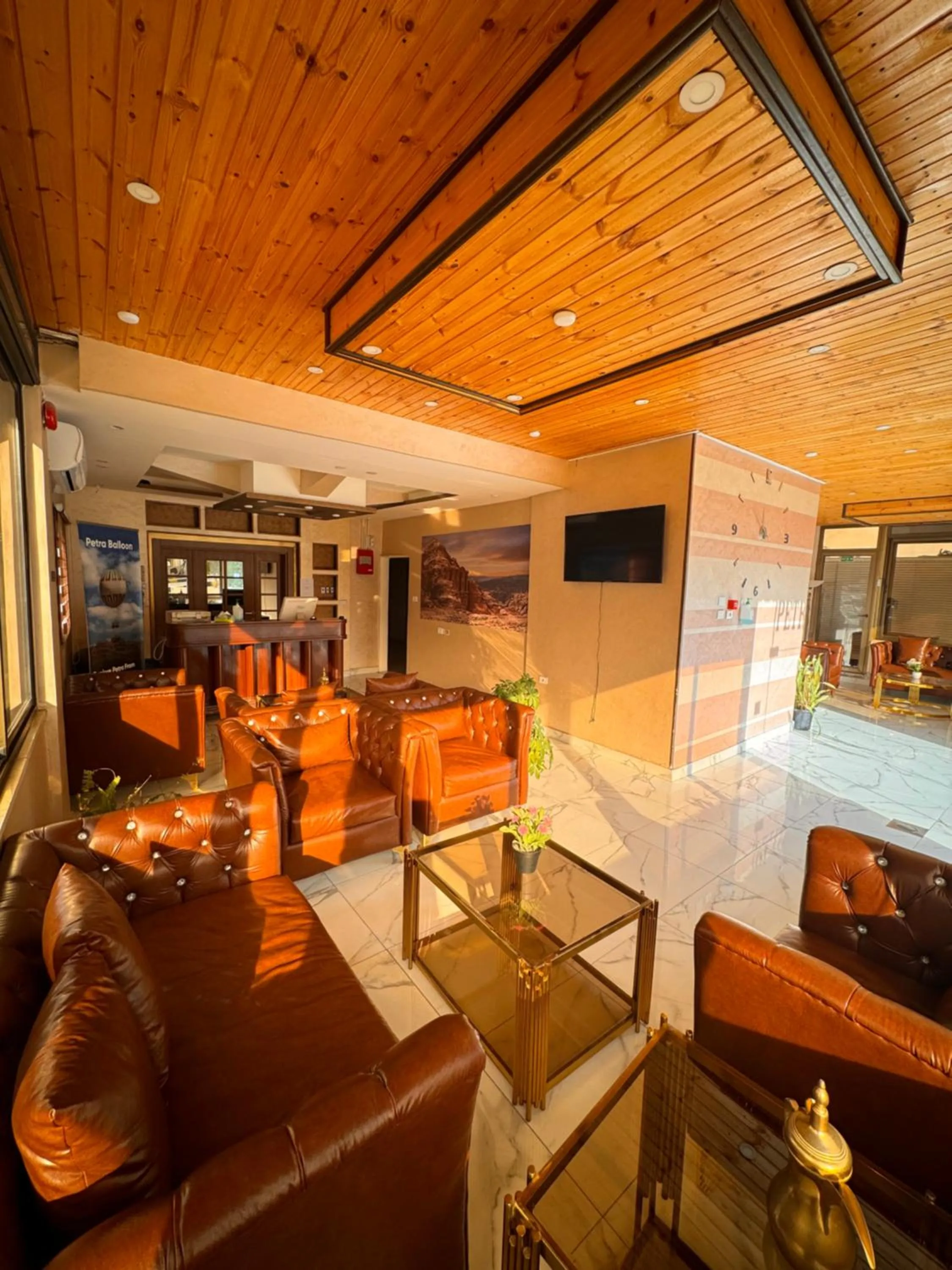 Communal lounge/ TV room in Petra Sky Hotel