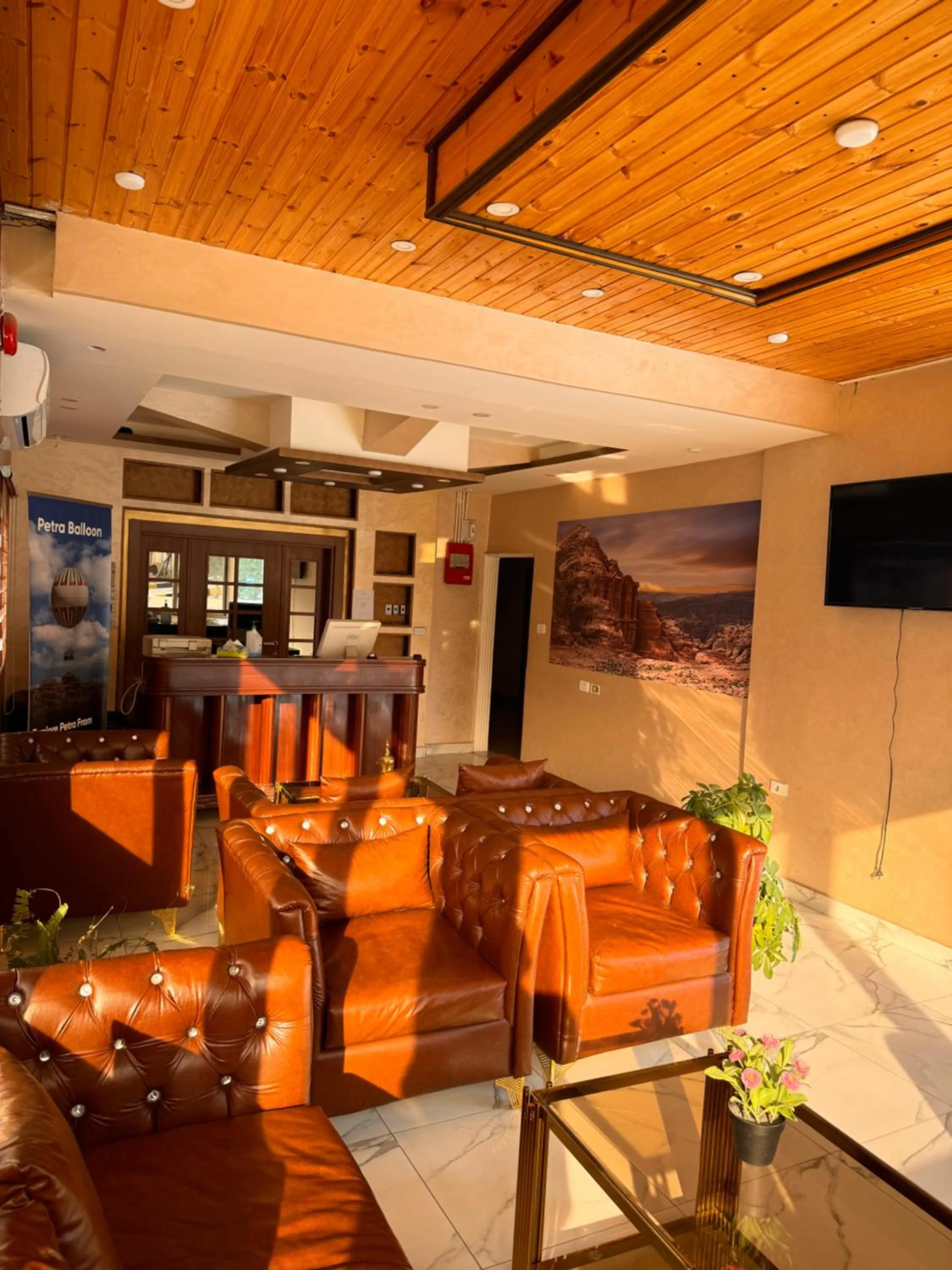 Communal lounge/ TV room in Petra Sky Hotel