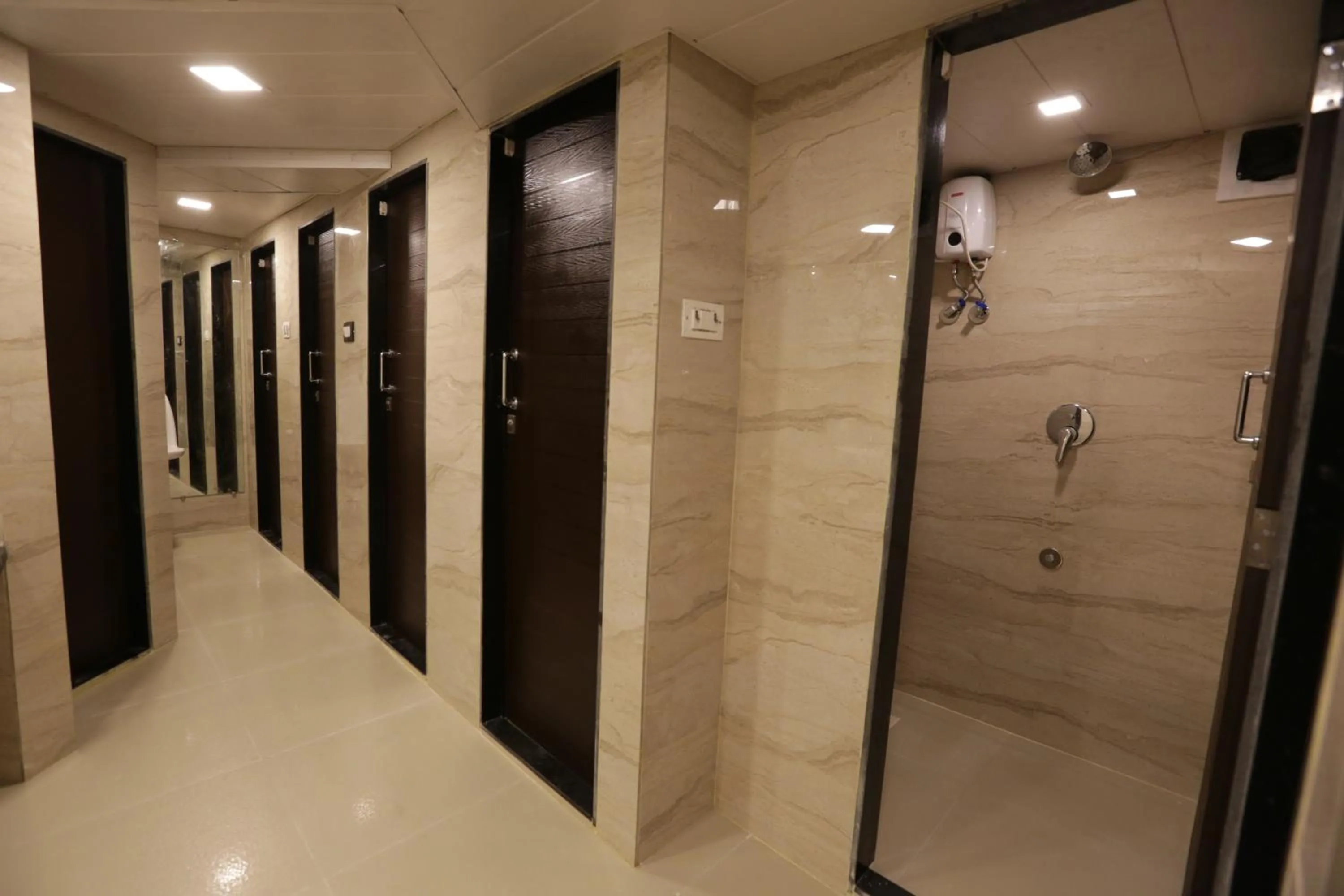 Toilet in Qubestay Airport Capsule Hotel & Hostel